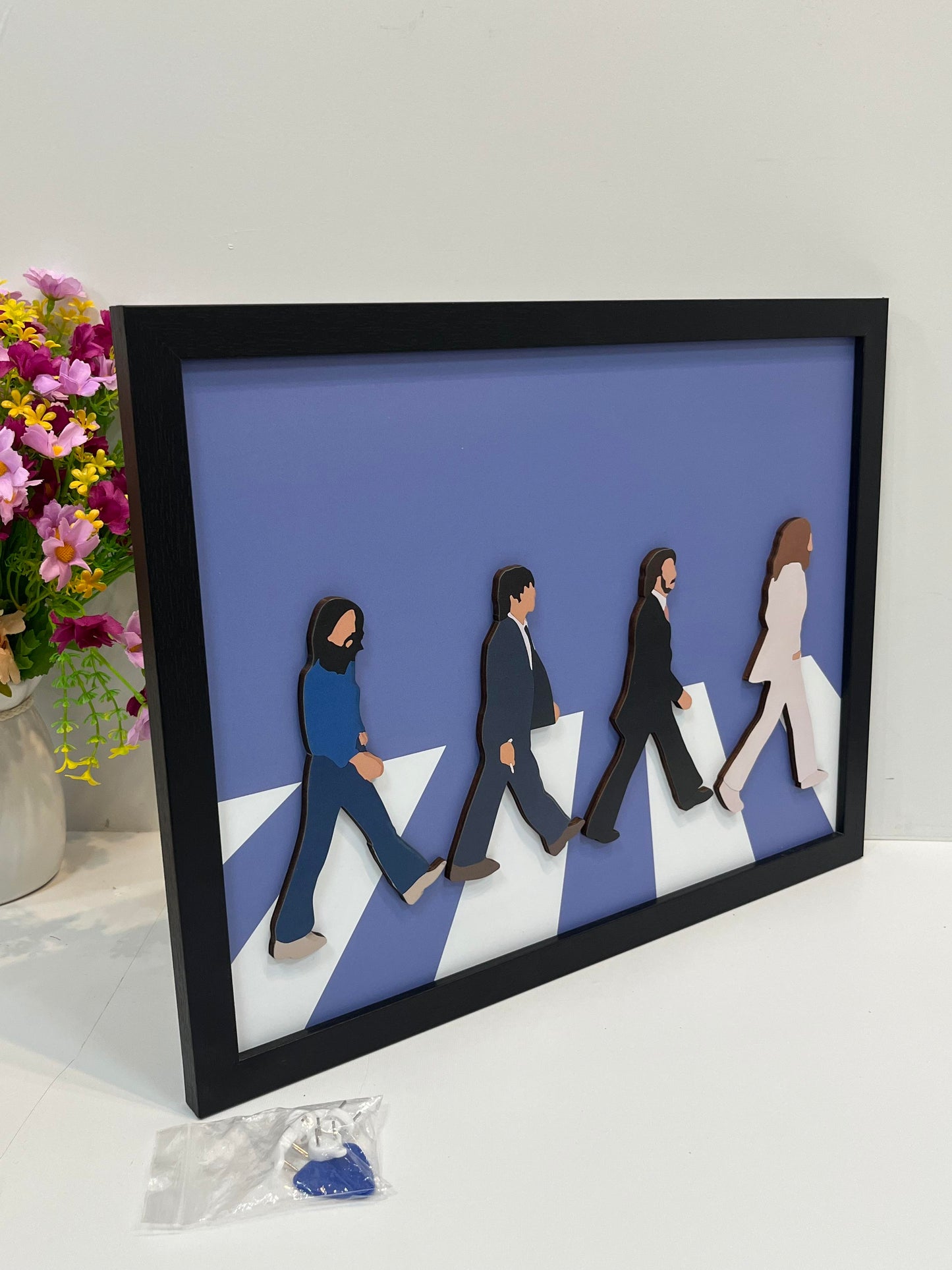 The Beatles Abbey Road 3D Wall Decor Picture Frame – Iconic Album Art Shadow Box
