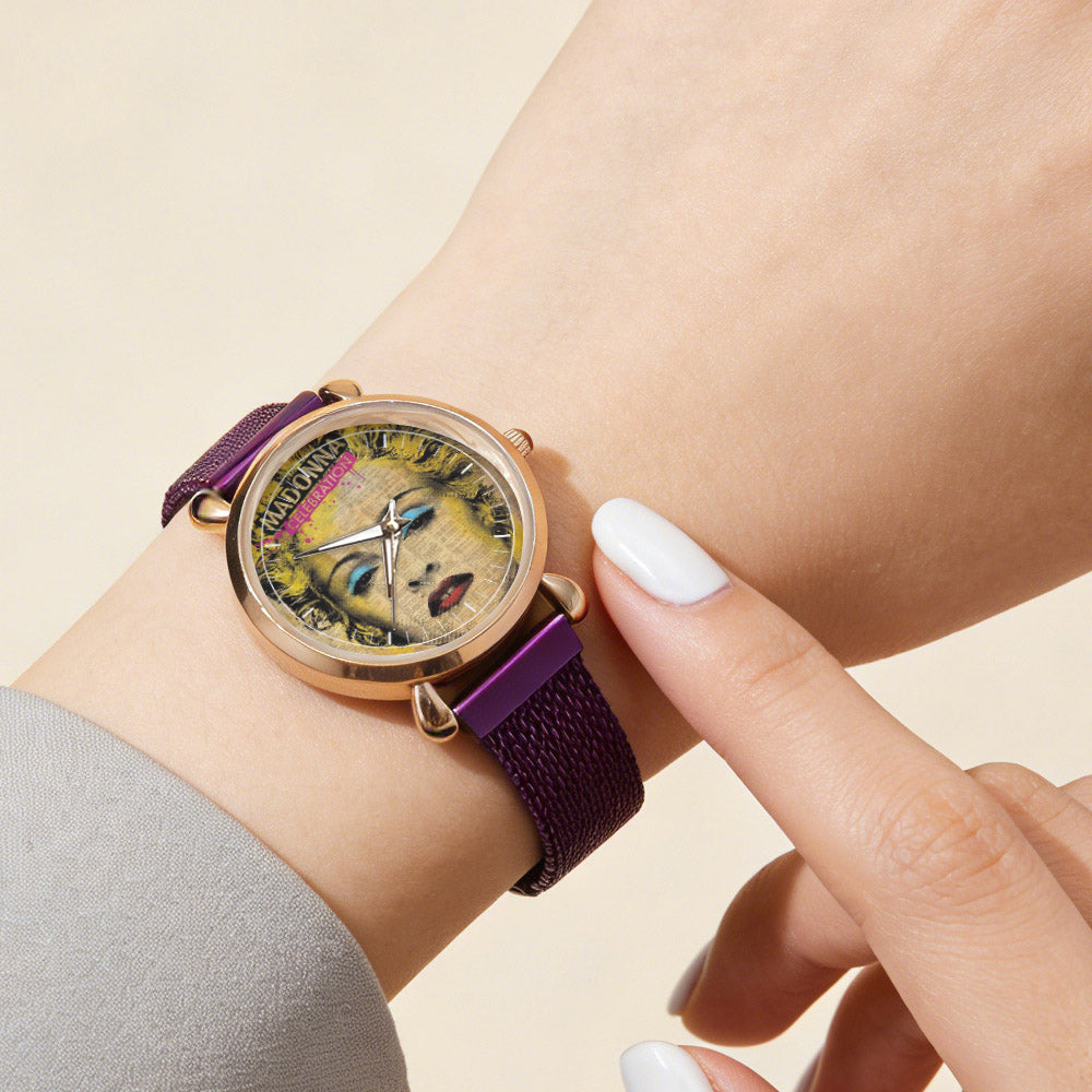 Madonna Vintage Portrait Watch – Classic Pop Star Design Available