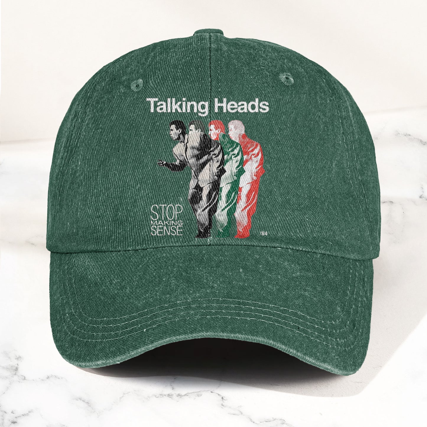 Talking Heads Stop Making Sense 84 Graphic Denim Cap – Retro Rock Music Fan Cap (With Box)