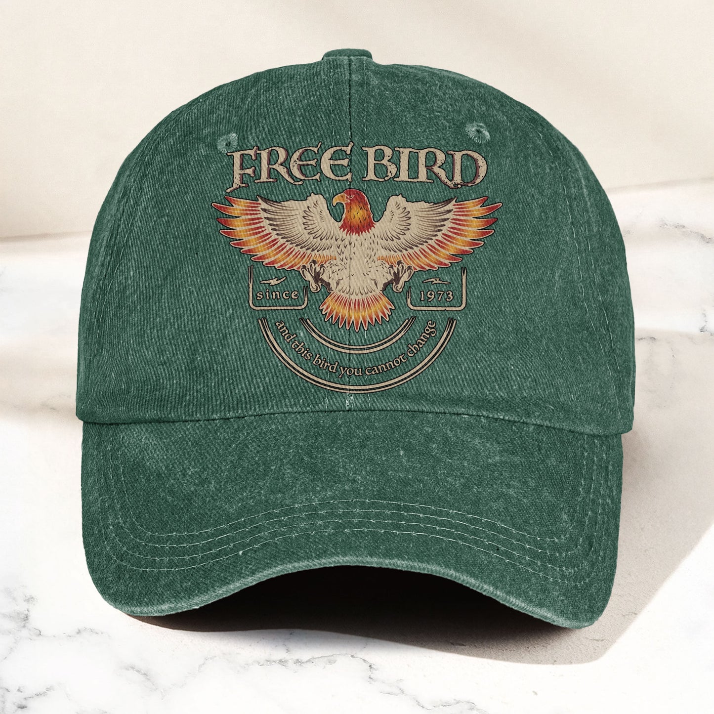 Lynyrd Skynyrd Denim Cap – “Free Bird” Vintage Eagle Dad Hat