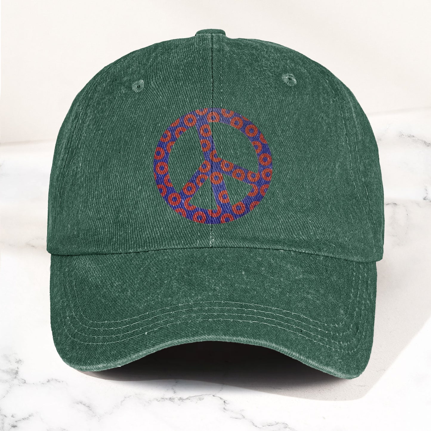 Phish Donut Peace Sign Denim Cap – Retro Music Phish Cap Gift For Dad (With Box)