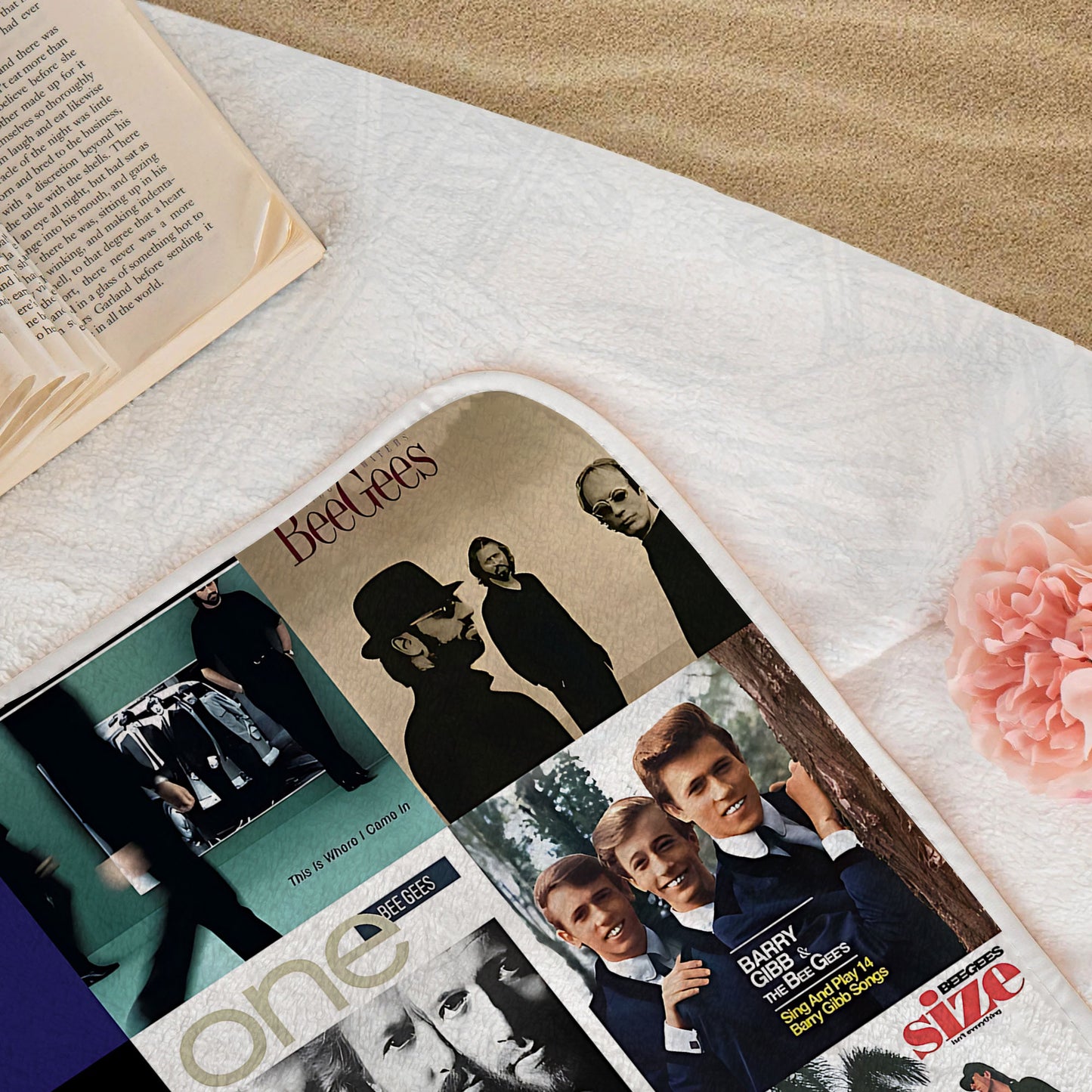 Bee Gees Beach Towel – Album Cover Collage Classic Rock Towel