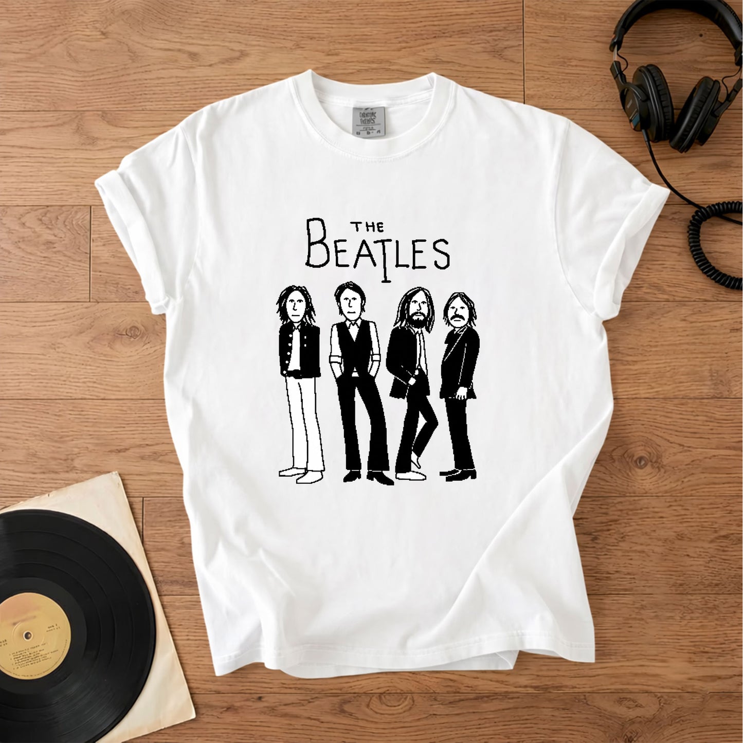 The Beatles Vintage Rock Band Cartoon Design Vintage T-Shirt – Retro Music Merch Tee