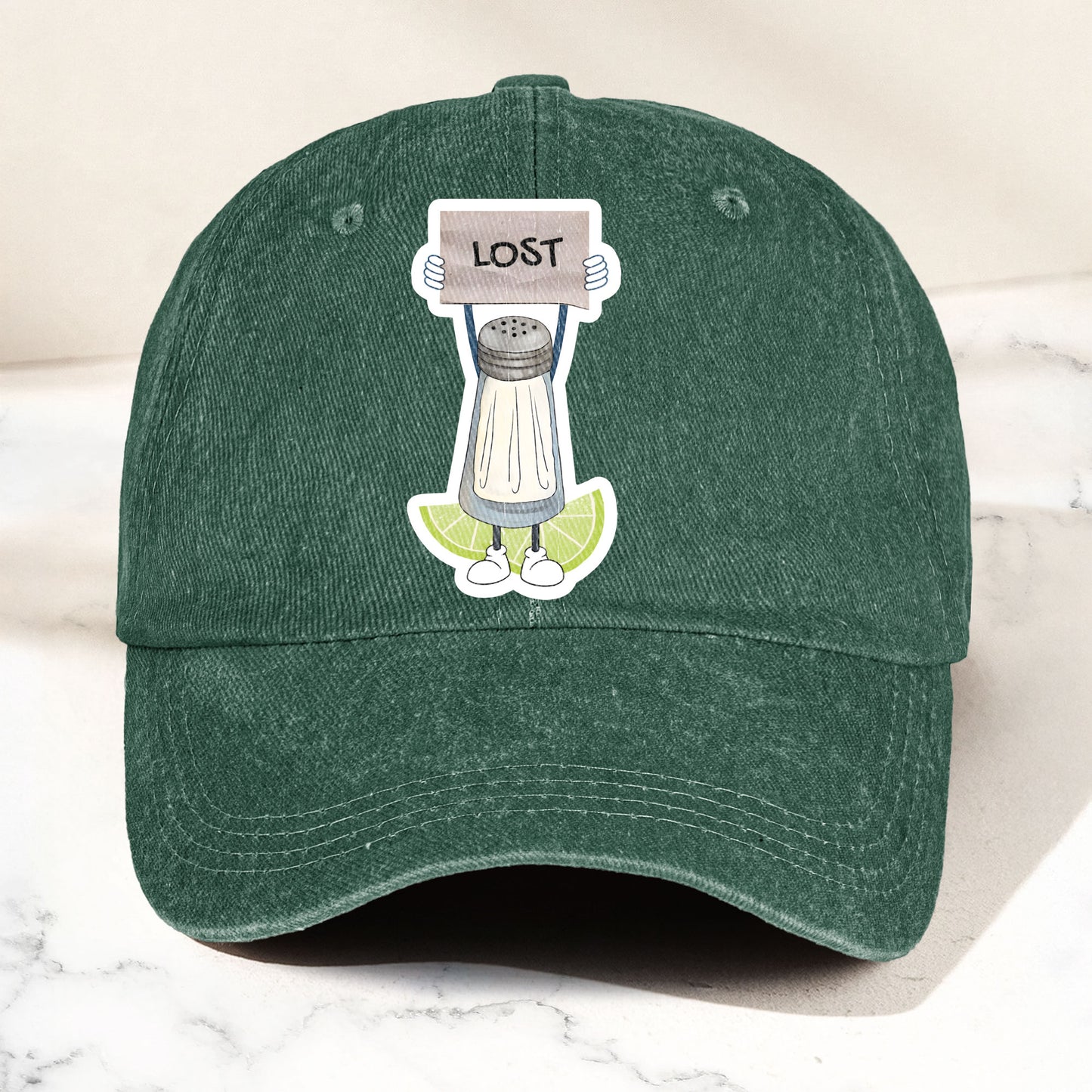 Lost Shaker of Salt Denim Cap – Retro Classic Jimmy Buffett Inspired Dad Hat (With Box)