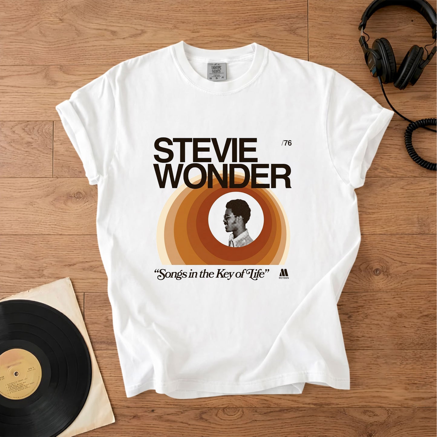 Stevie Wonder Songs in the Key of Life Vintage Tee Unisex T-Shirt – Retro Rock Music Bands Merch Tee