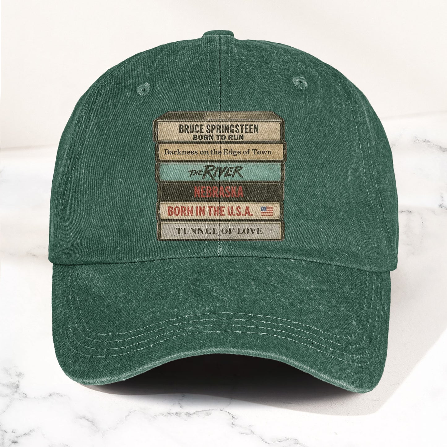 Bruce Springsteen Iconic Cassette Tape Denim Cap – Retro Rock Music Fan Cap (With Box)