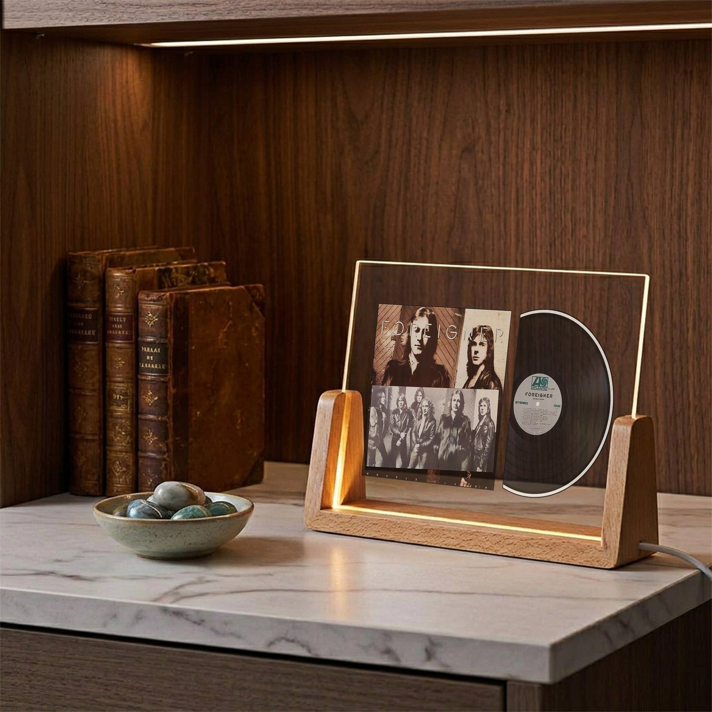 Foreigner Double Vision Iconic Album Acrylic Light – Classic Rock Vinyl LED Display
