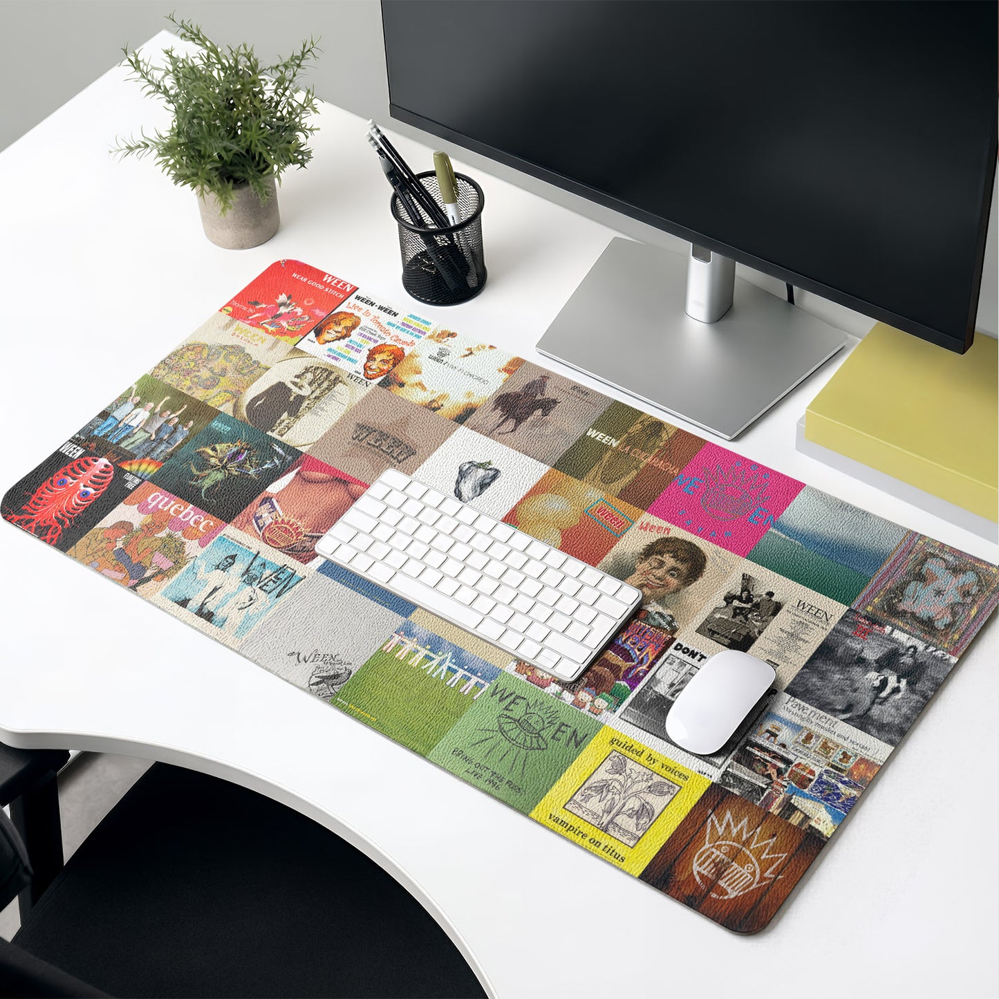 Ween Band Album Collage Print Desk Mat – Non-slip Office Gift Keyboard Pad Birthday Gift For Music Lovers