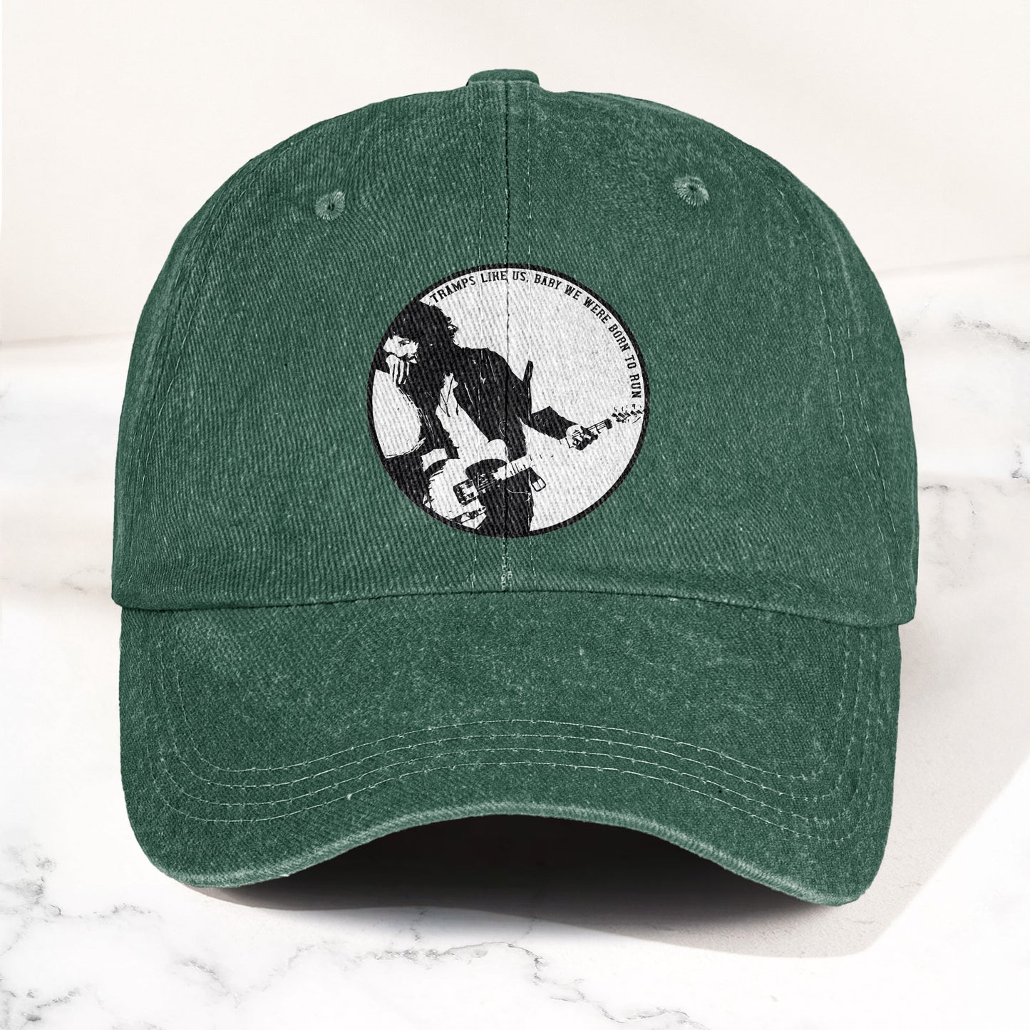 Bruce Springsteen Born To Run Album Inspired Denim Cap – Retro Rock Music Fan Cap (With Box)