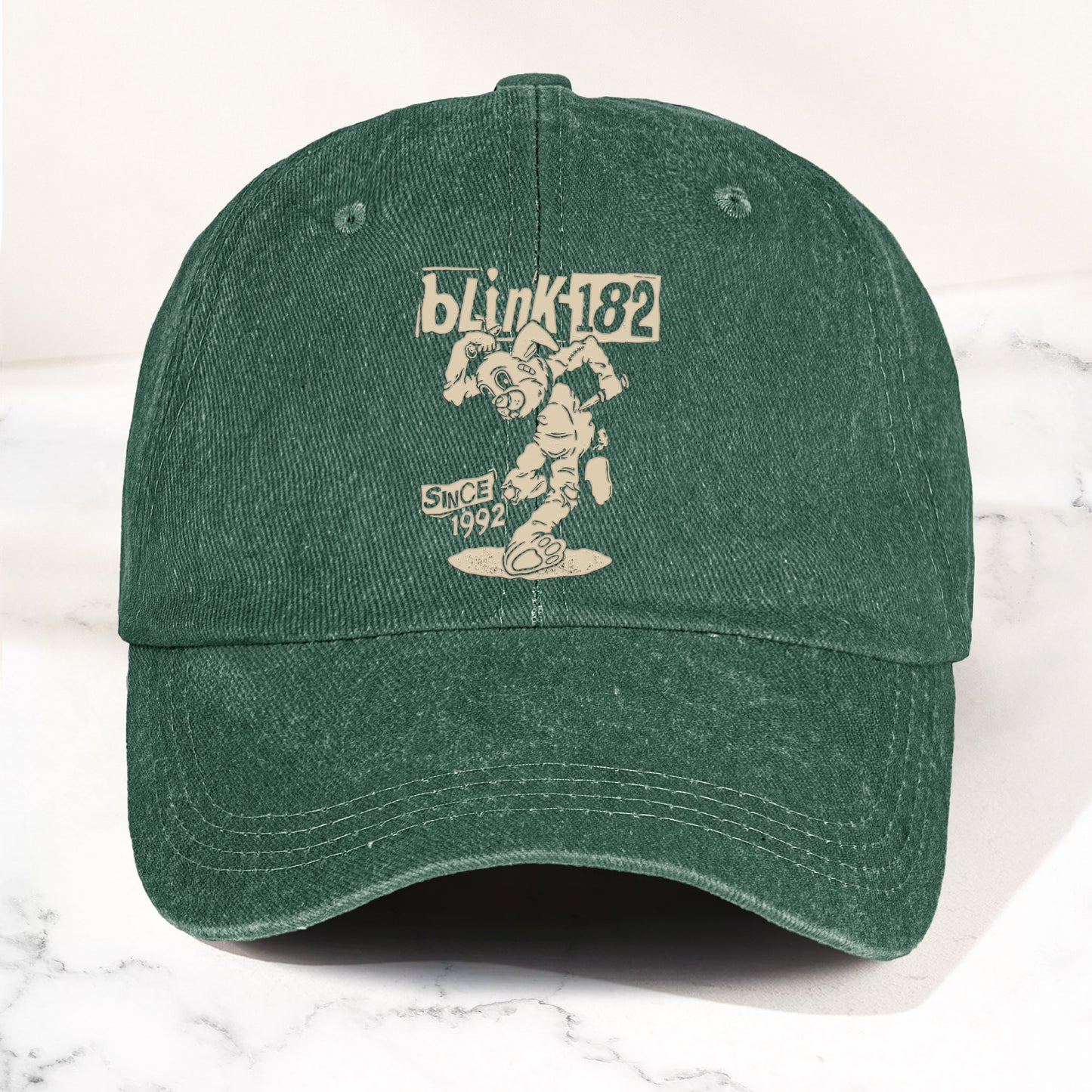 Blink-182 Denim Cap – Bunny “Since 1992” Vintage Dad Hat (With Box)