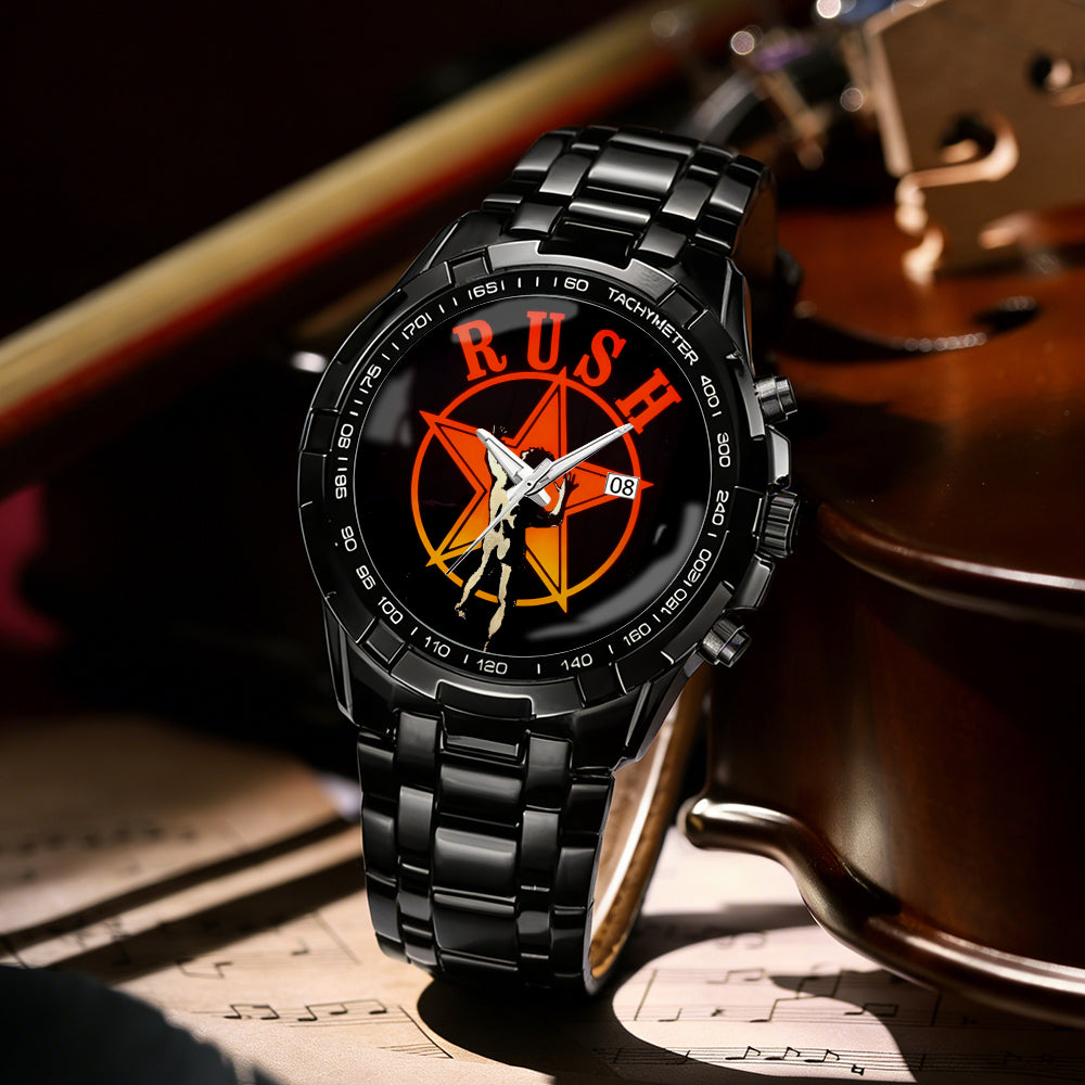 Rush Starman Classic Rock Luxury Watch – Stainless Steel Band Music Fan Gift