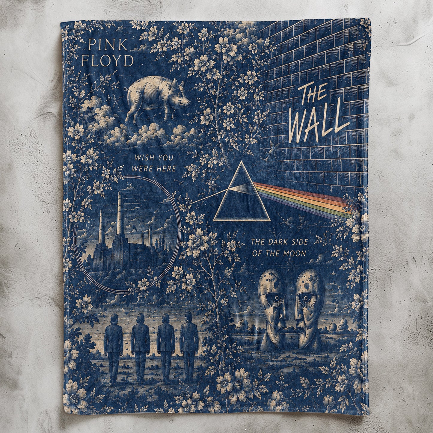 Pink Floyd Sherpa Blanket – The Dark Side Of The Moon Vintage Blanket