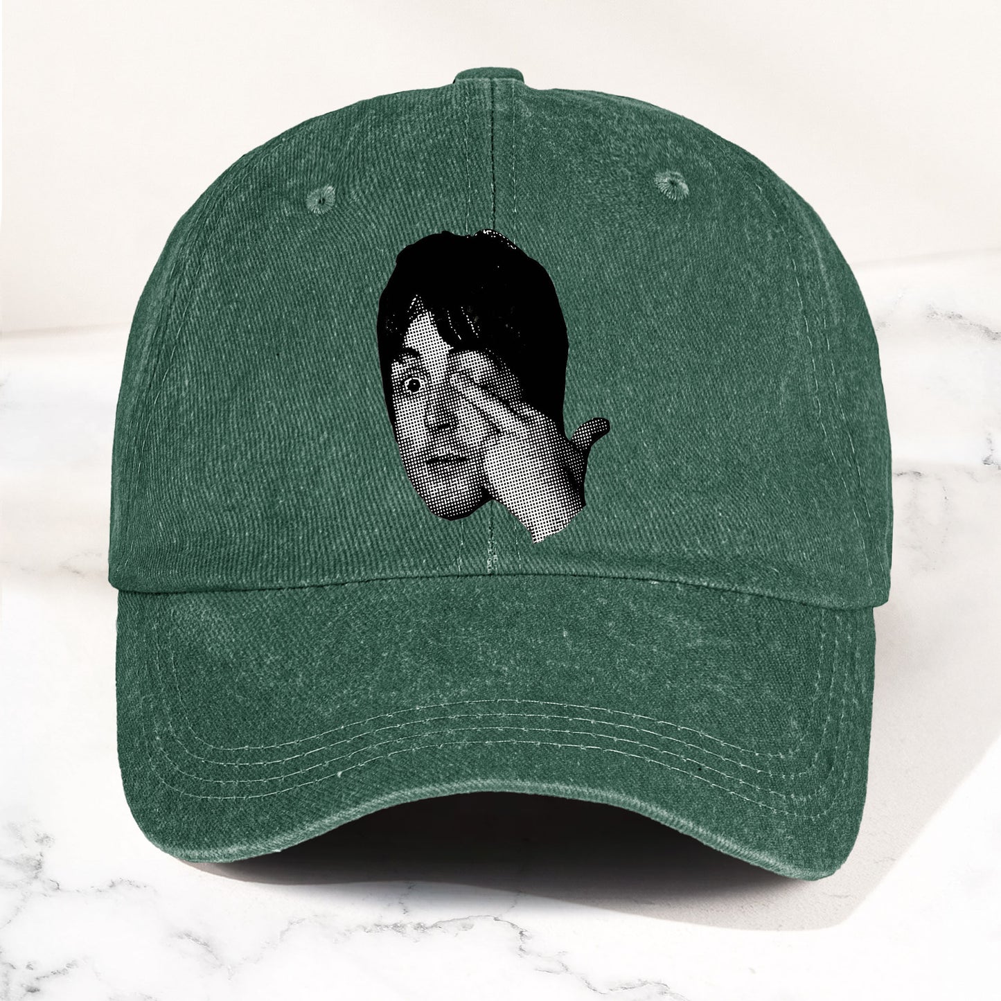 Paul McCartney Vintage Portrait Denim Cap – The Beatles Retro Dad Hat ( With Box)