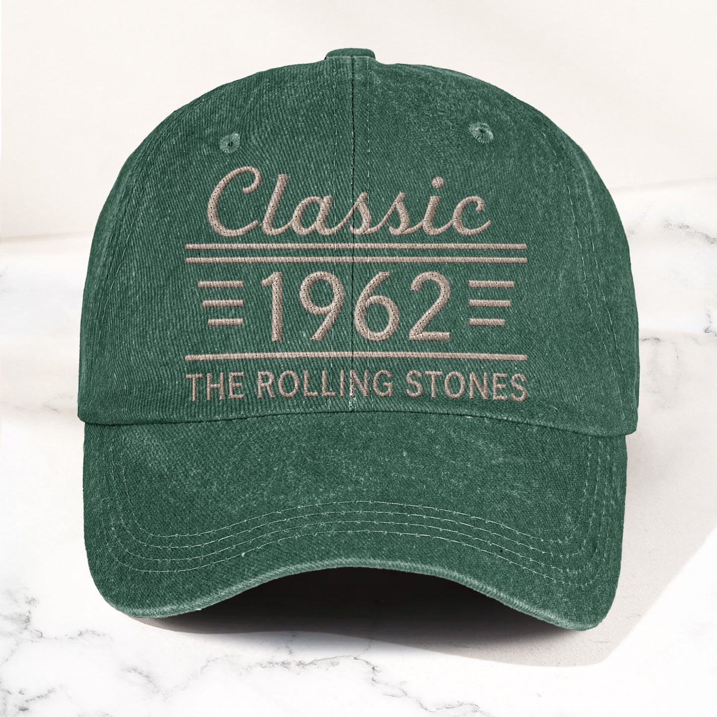The Rolling Stones Classic 1962 Est Rock And Roll Band Music Merch Denim Cap – Retro Vintage Dad Cap Gift For Dad (With Box)