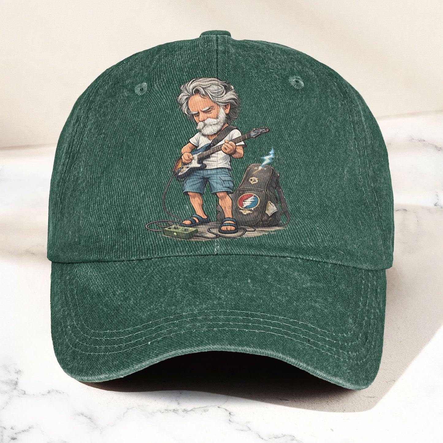 Grateful Dead Denim Cap – Bob Weir Guitarist Vintage Dad Hat ( With Box)