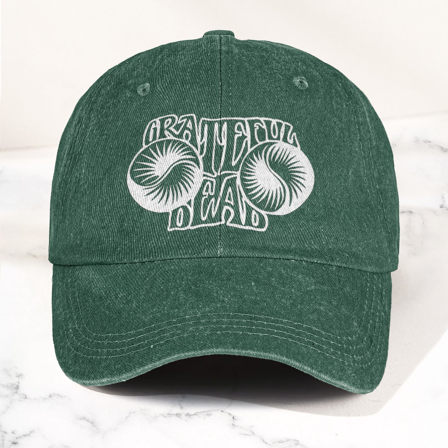 Grateful Dead Psychedelic Rock Music Merch Denim Cap – Retro Vintage Dad Cap Gift For Dad (With Box)