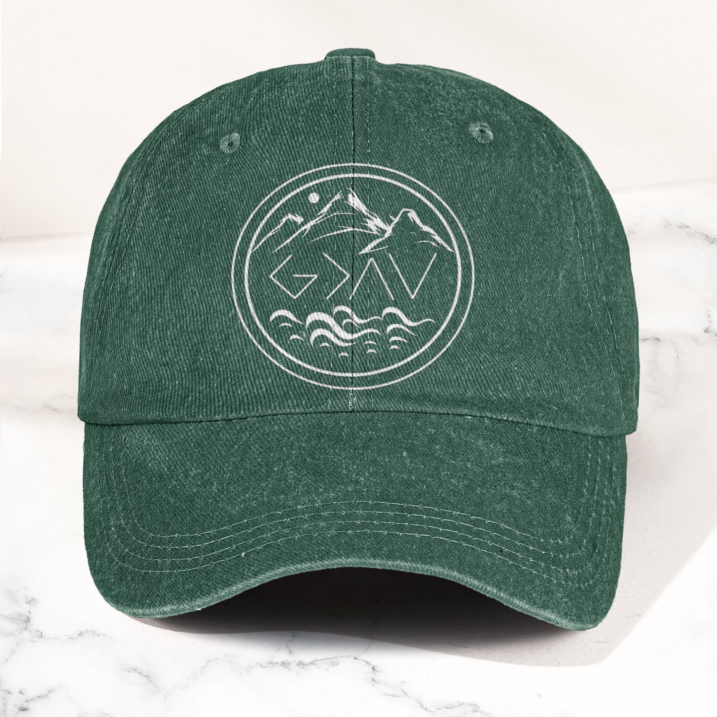 God Is Greater Than The Highs And Lows Denim Cap – Dad Cap Gift For Dad (With Box)