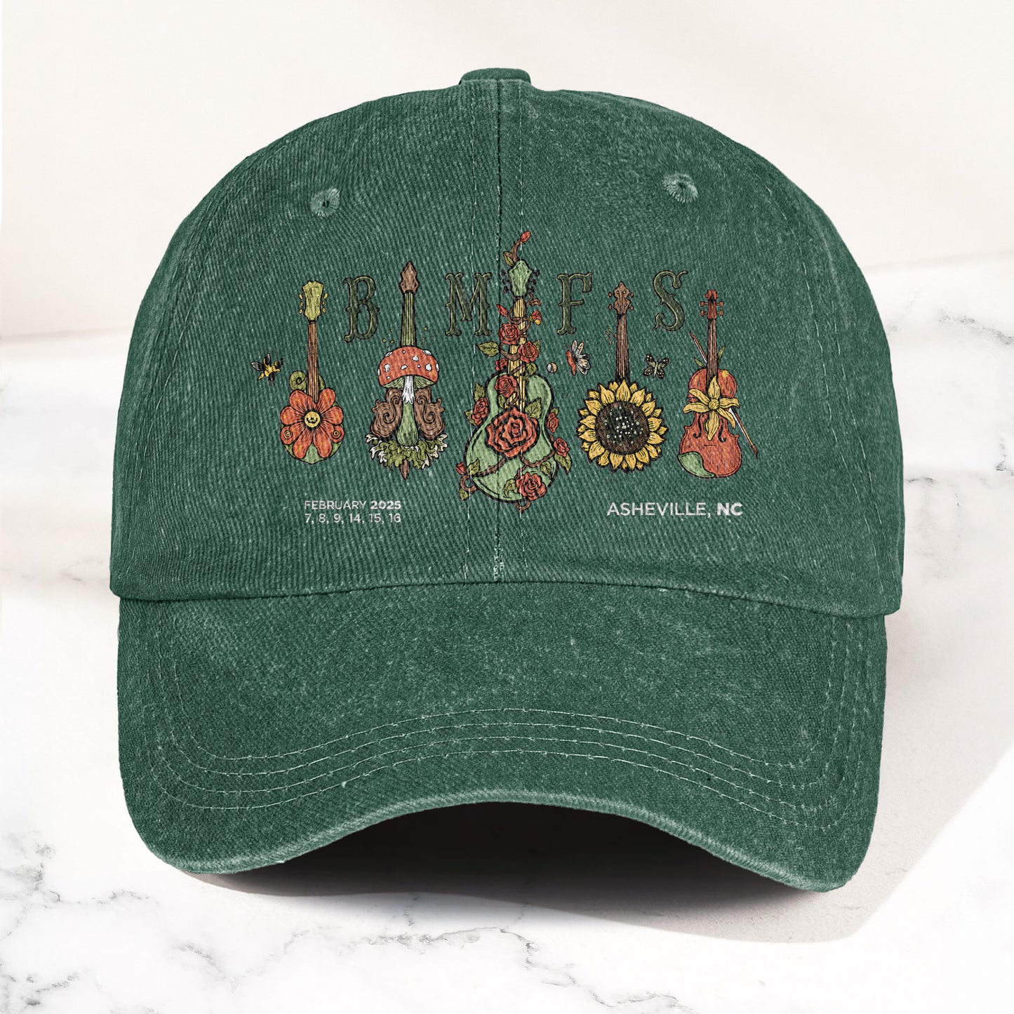 Billy Strings BMFS Asheville NC Concert Graphic Music Merch Denim Cap – Retro Vintage Dad Cap Gift For Dad (With Box)