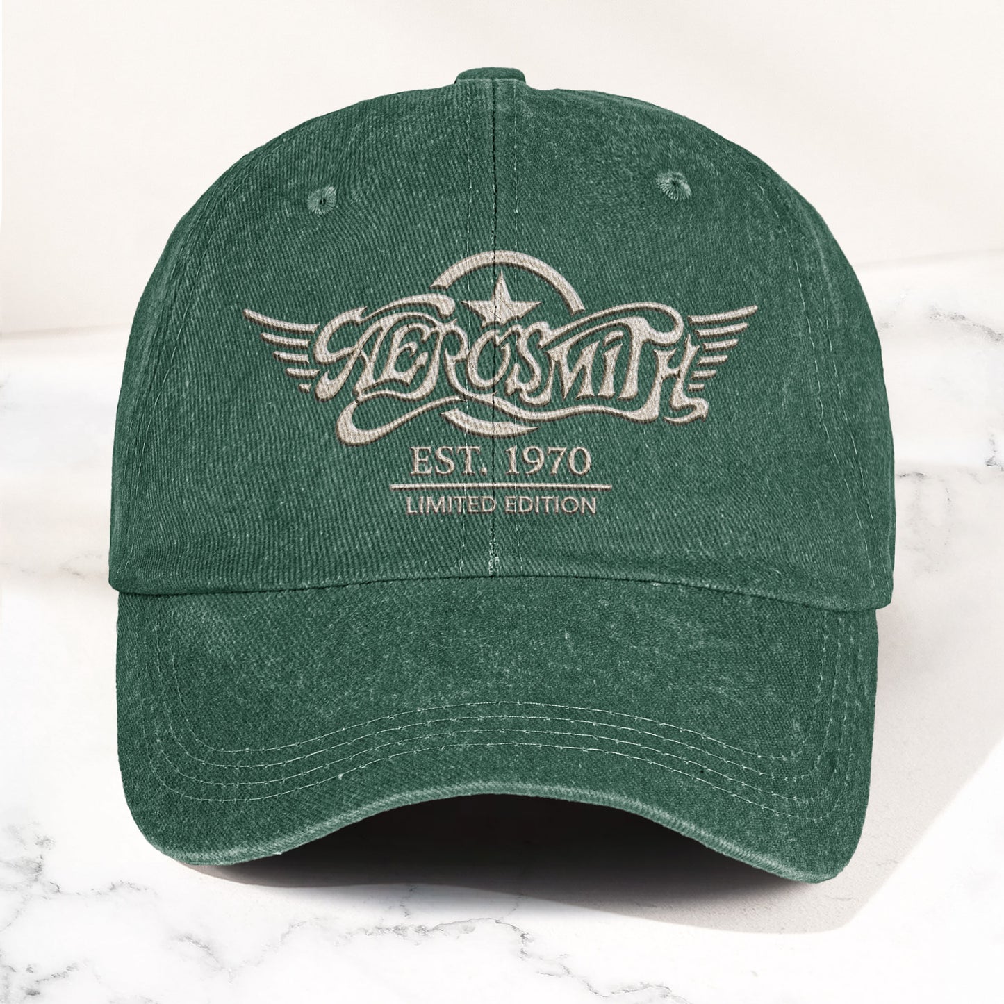 Aerosmith Est. 1970 Denim Cap – Vintage Dad Cap Gift For Dad (With Box)