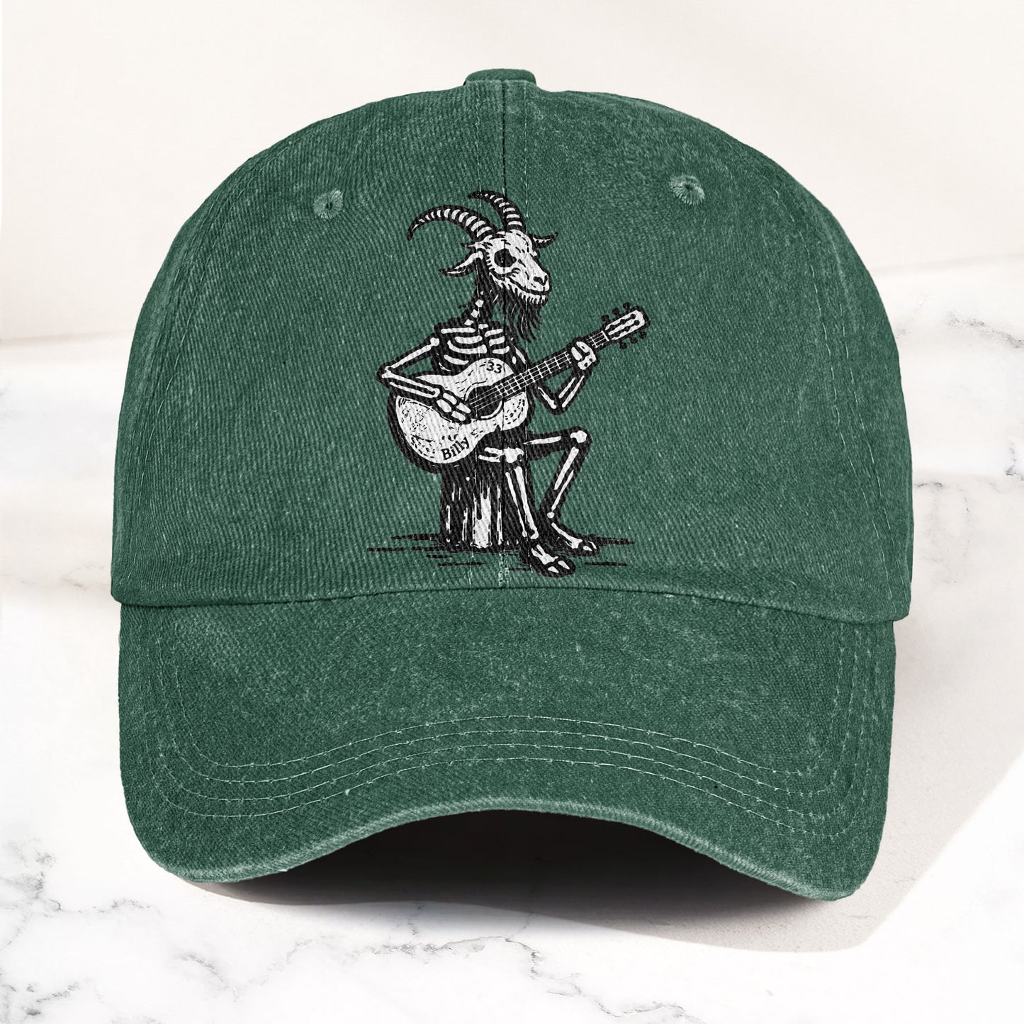 Billy Strings GoatSkeleton Guitarist Graphic Music Merch Denim Cap – Retro Vintage Dad Cap Gift For Dad (With Box)