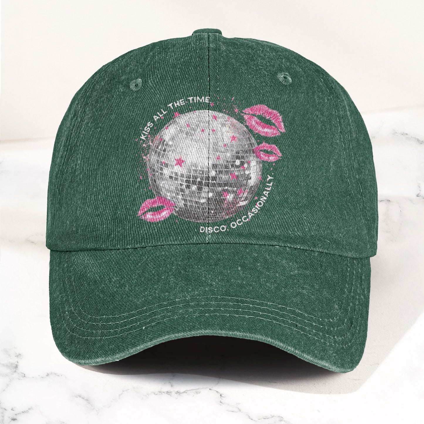 Harry Styles Kiss All The Time Disco, Occasionally Denim Cap – Retro Vintage Dad Cap Gift For Dad (With Box)