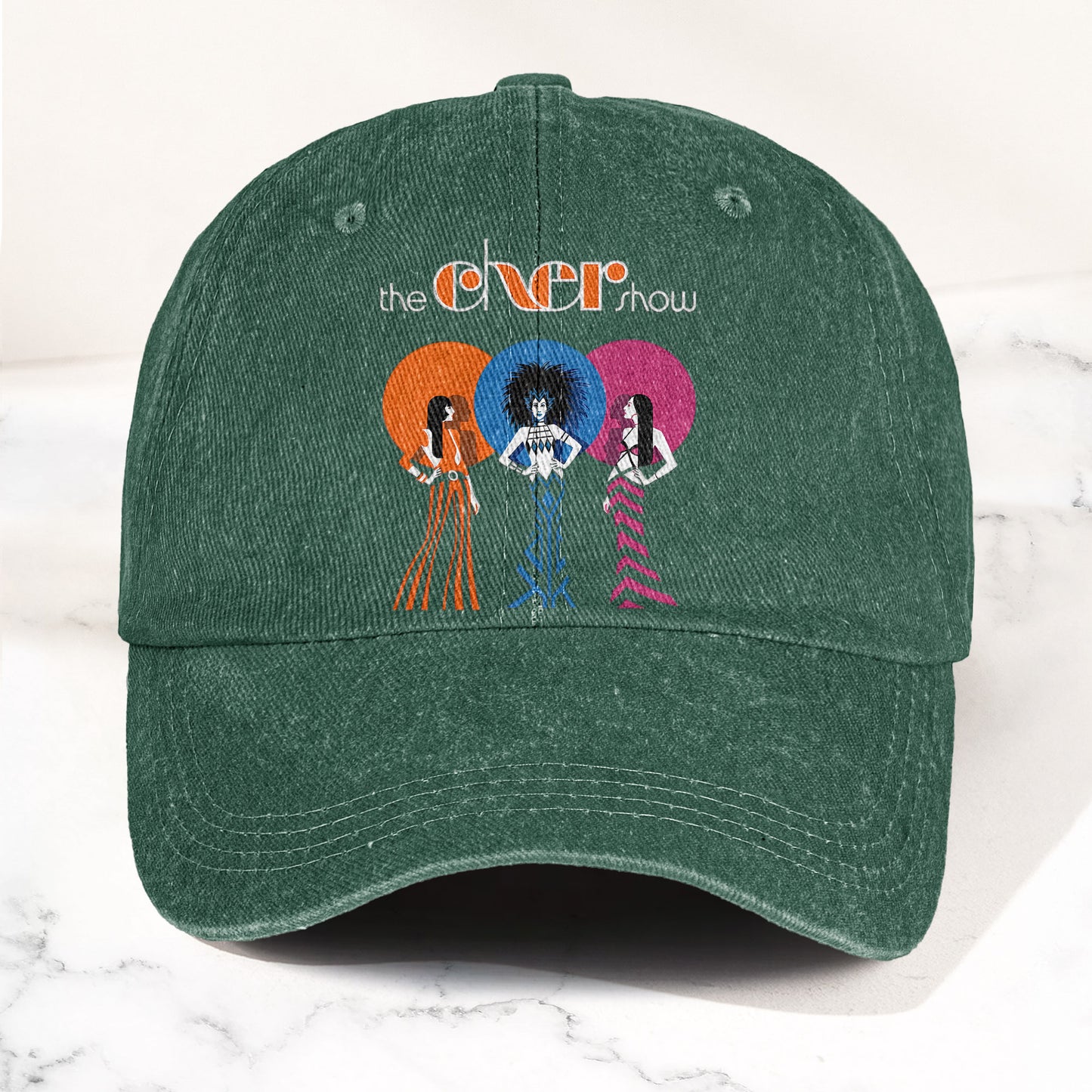 The Cher Show Graphic Denim Cap – Retro Rock Music Fan Cap (With Box)