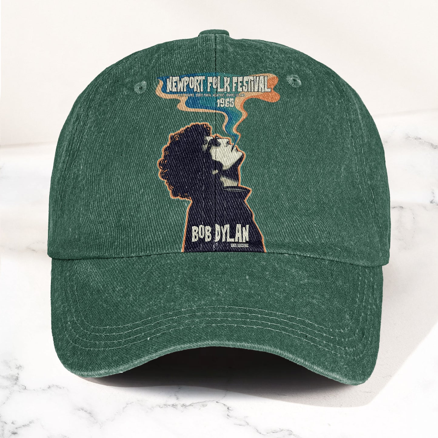Bob Dylan Newport Folk Festival 1965 Goes Electric Vintage Graphic Denim Cap – Retro Vintage Dad Cap Gift For Dad (With Box)