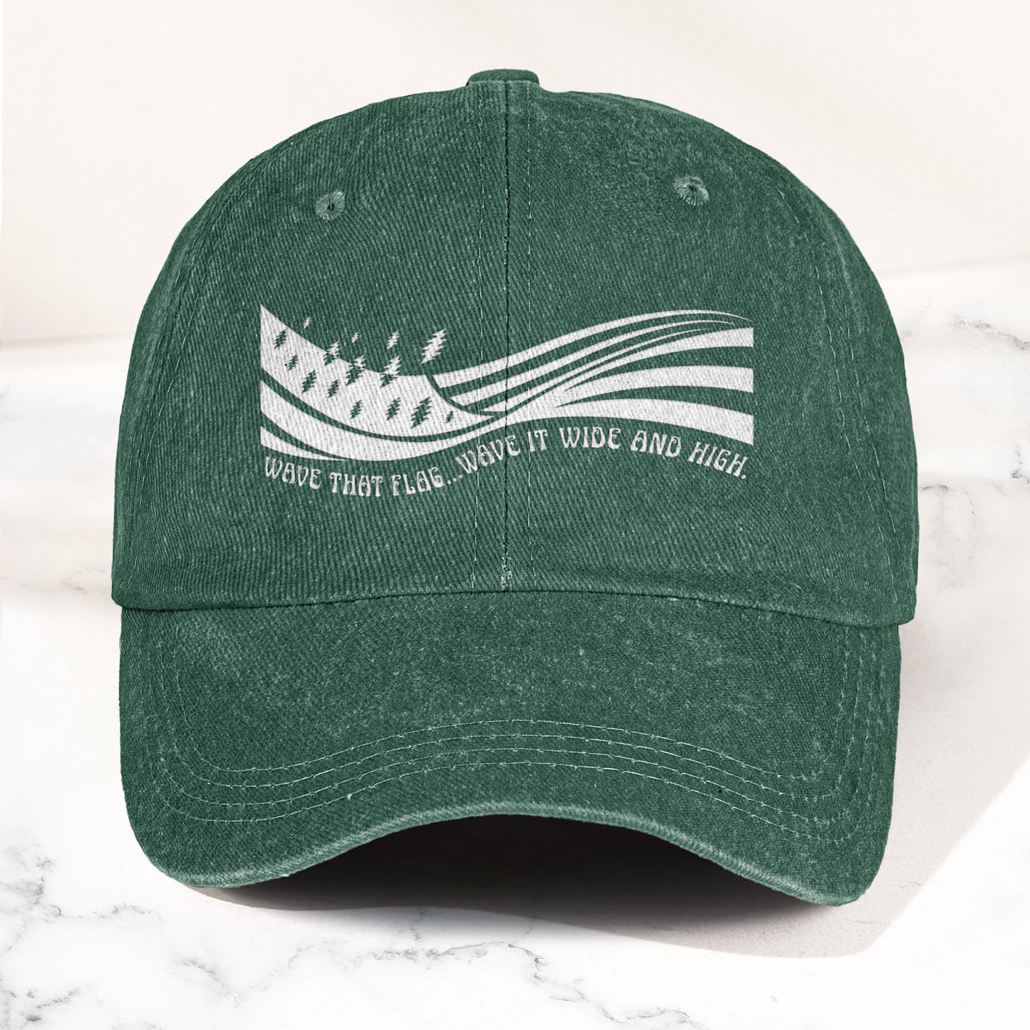 Grateful Dead Wave That Flag US Blues Denim Cap – Retro Vintage Dad Cap Gift For Dad (With Box)