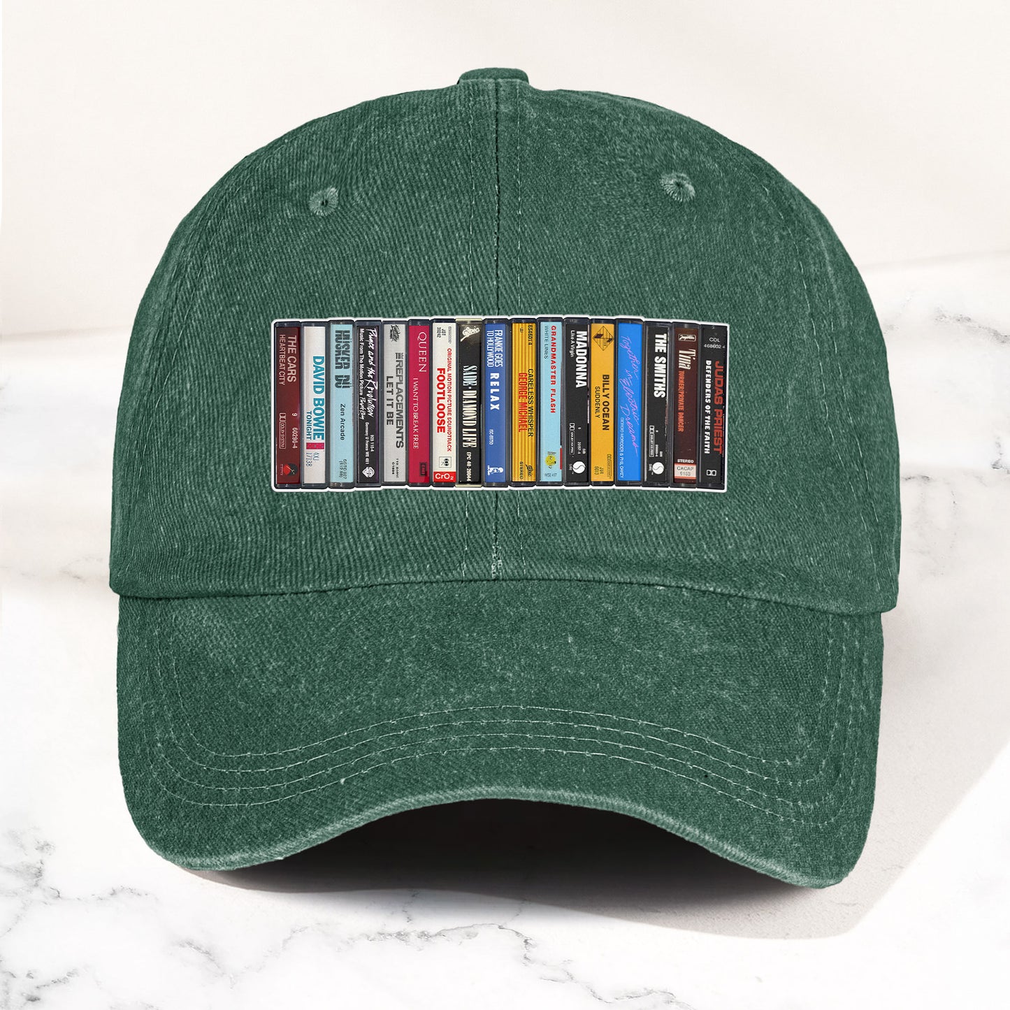 Vintage Cassette Tape Denim Dad Cap – Retro Music Collection Aesthetic Hat (With BOX)