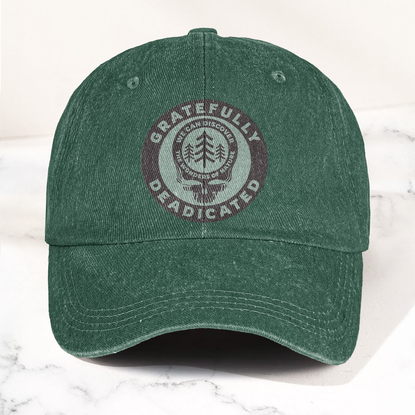 Gratefully Deadicated Denim Cap – Retro Grateful Dead Tribute Merch Hat Gift For Dad (With Box)