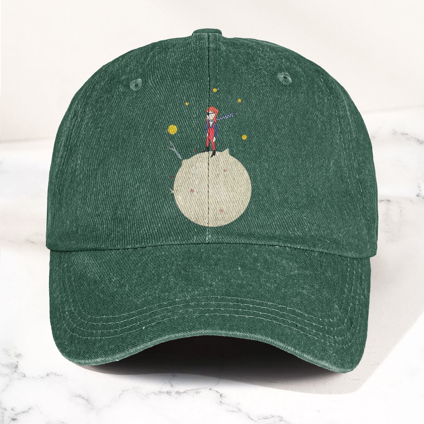 Ziggy Stardust Denim Dad Cap – Retro David Bowie Merch Design (With BOX)