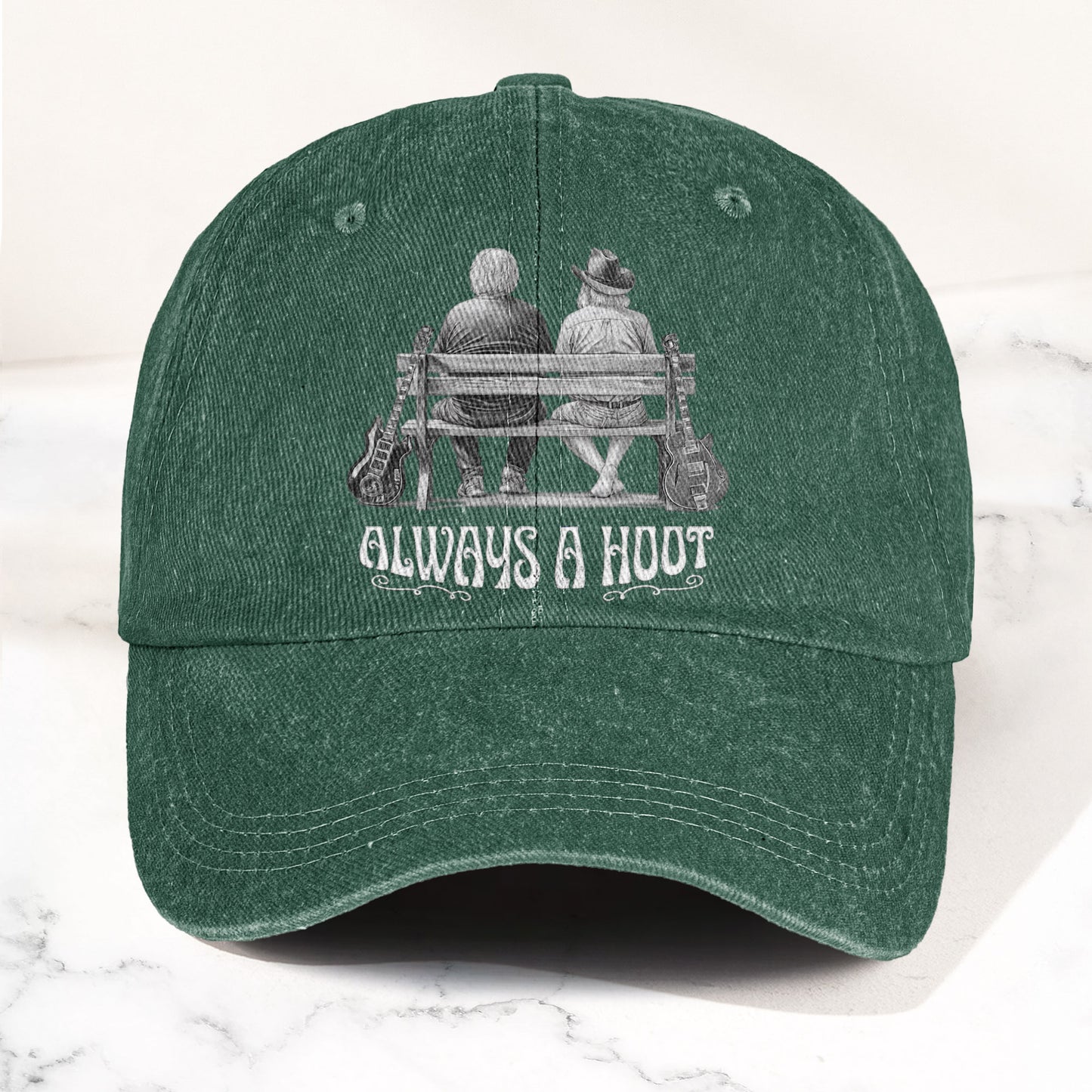 Grateful Dead Jerry Garcia and Bob Weir Always A Hoot – Retro Vintage Dad Cap Gift For Dad (With Box)