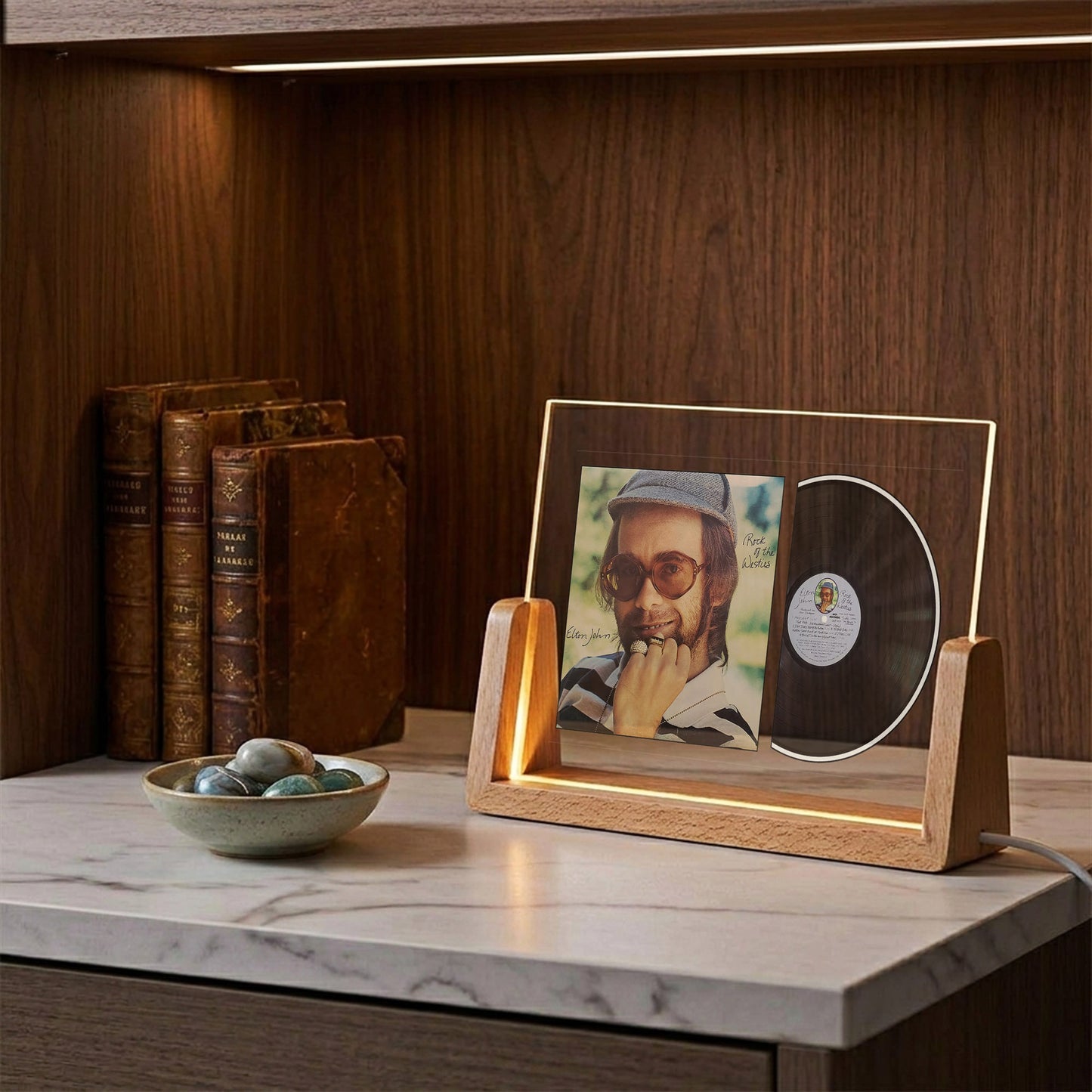 Elton John Rock of the Westies Acrylic Light – Classic Album Vinyl LED Display
