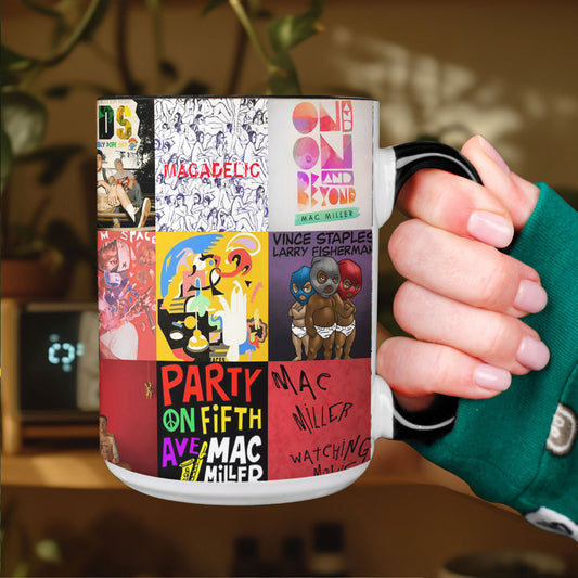 Mac Miller Accent Mug – Classic Album Cover Collage Gift