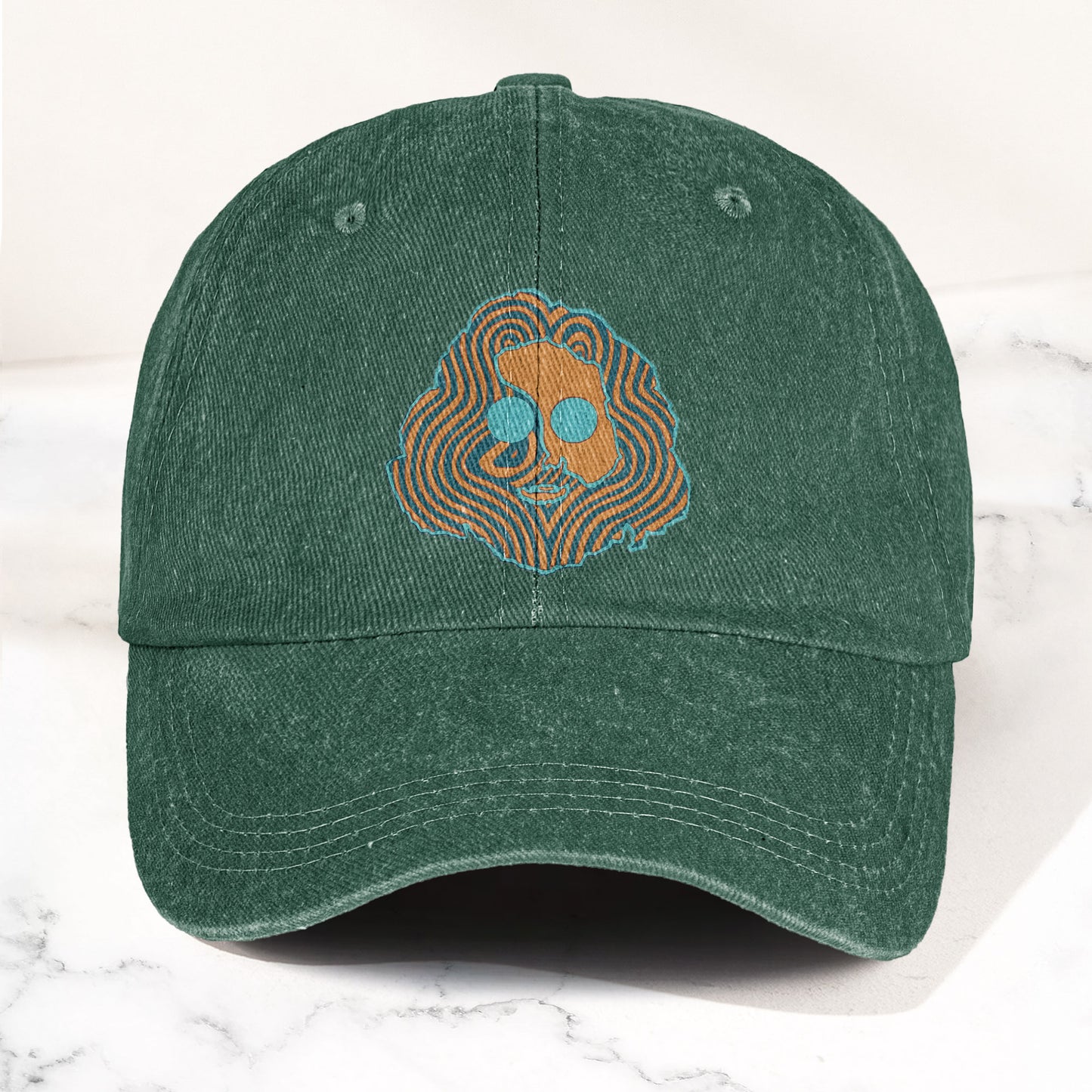 Grateful Dead Jerry Garcia Face Denim Cap – Vintage Music Grateful Dead Merch Gift for Dad (With Box)