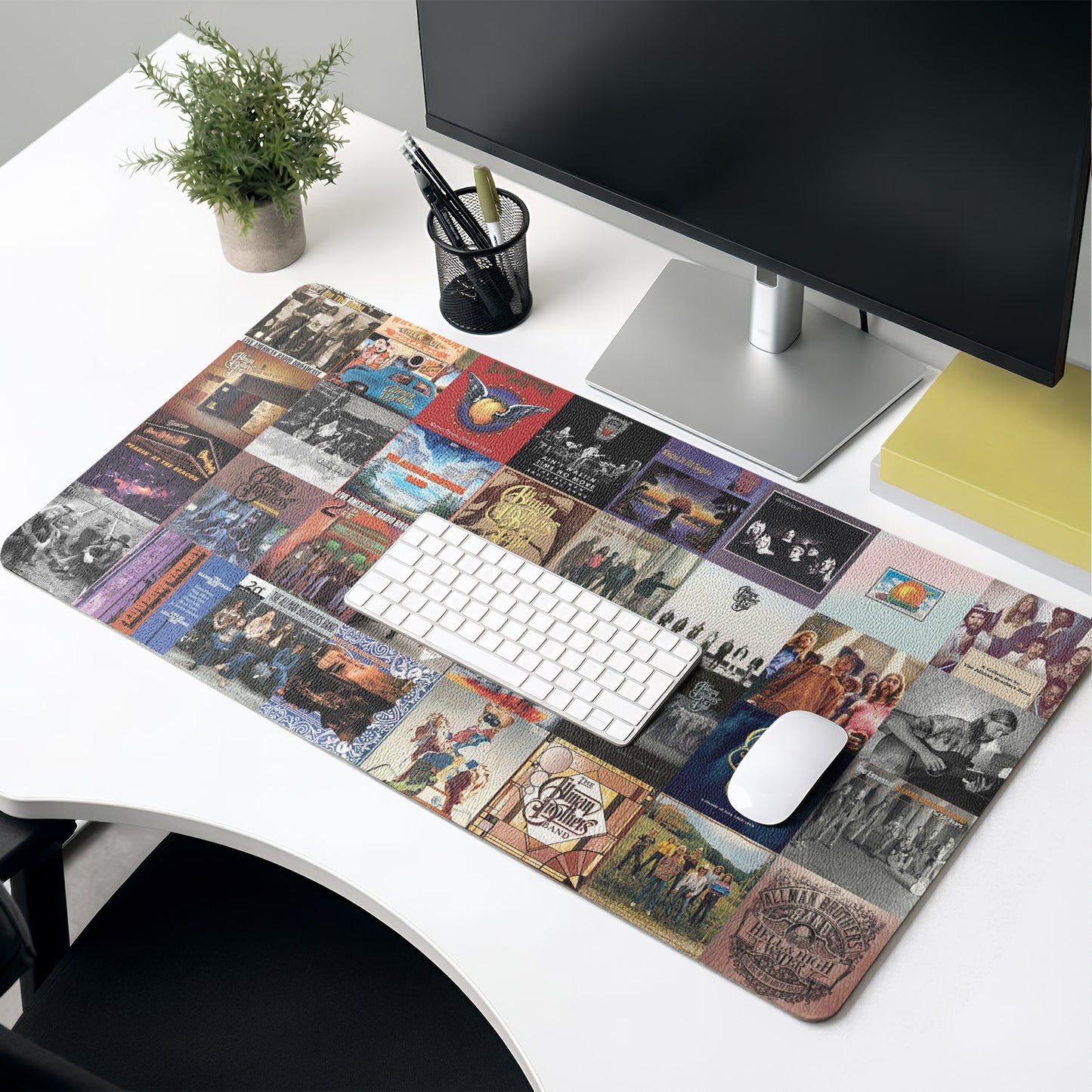 The Allman Brothers Band Album Collage Print Desk Mat – Non-slip Office Gift Keyboard Pad Birthday Gift For Music Lovers