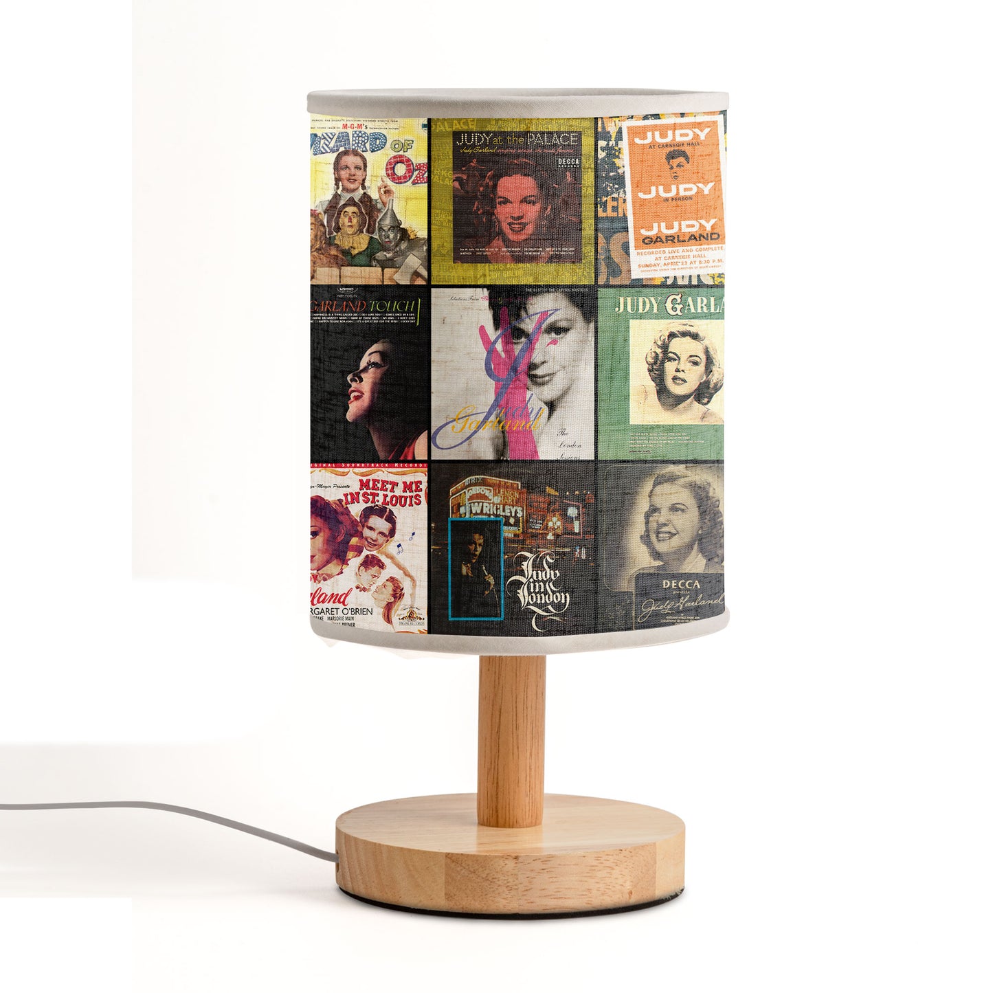 Judy Garland Fabric Lamp – Vintage Glamour in Every Glow
