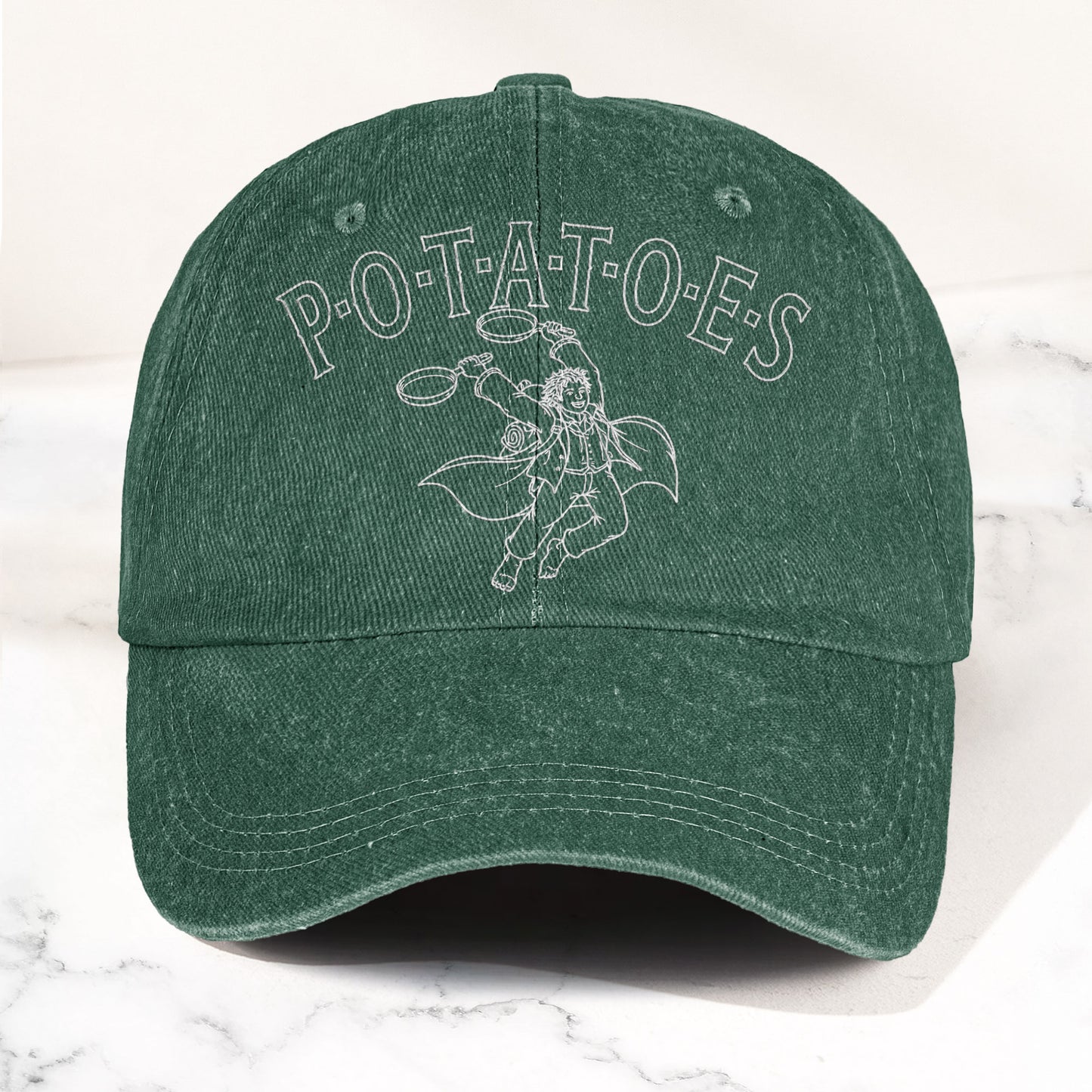 Swan Fall Potatoes Samwise Gamgee Denim Cap – Led Zeppelin Inspired Retro Vintage Dad Cap Gift (With Box)