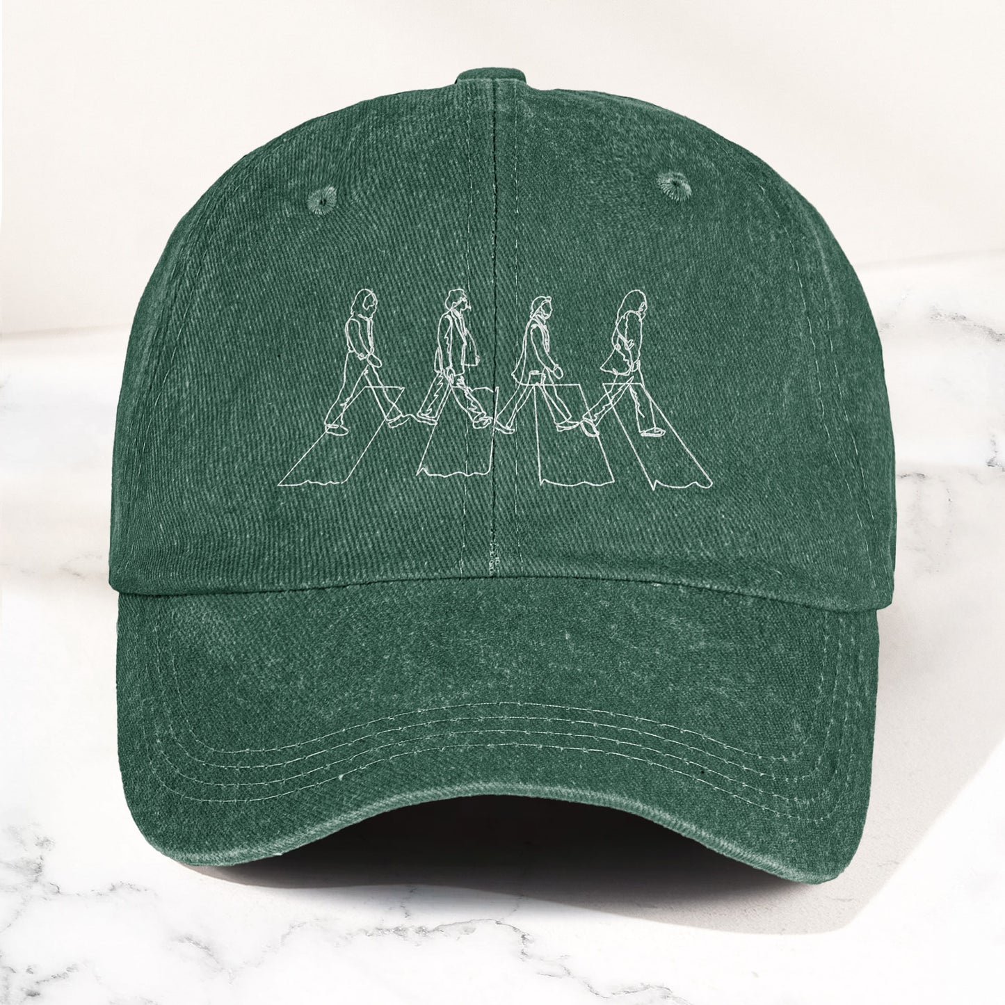 Abbey Road The Beatles Denim Dad Cap – Iconic Album Design (With BOX)