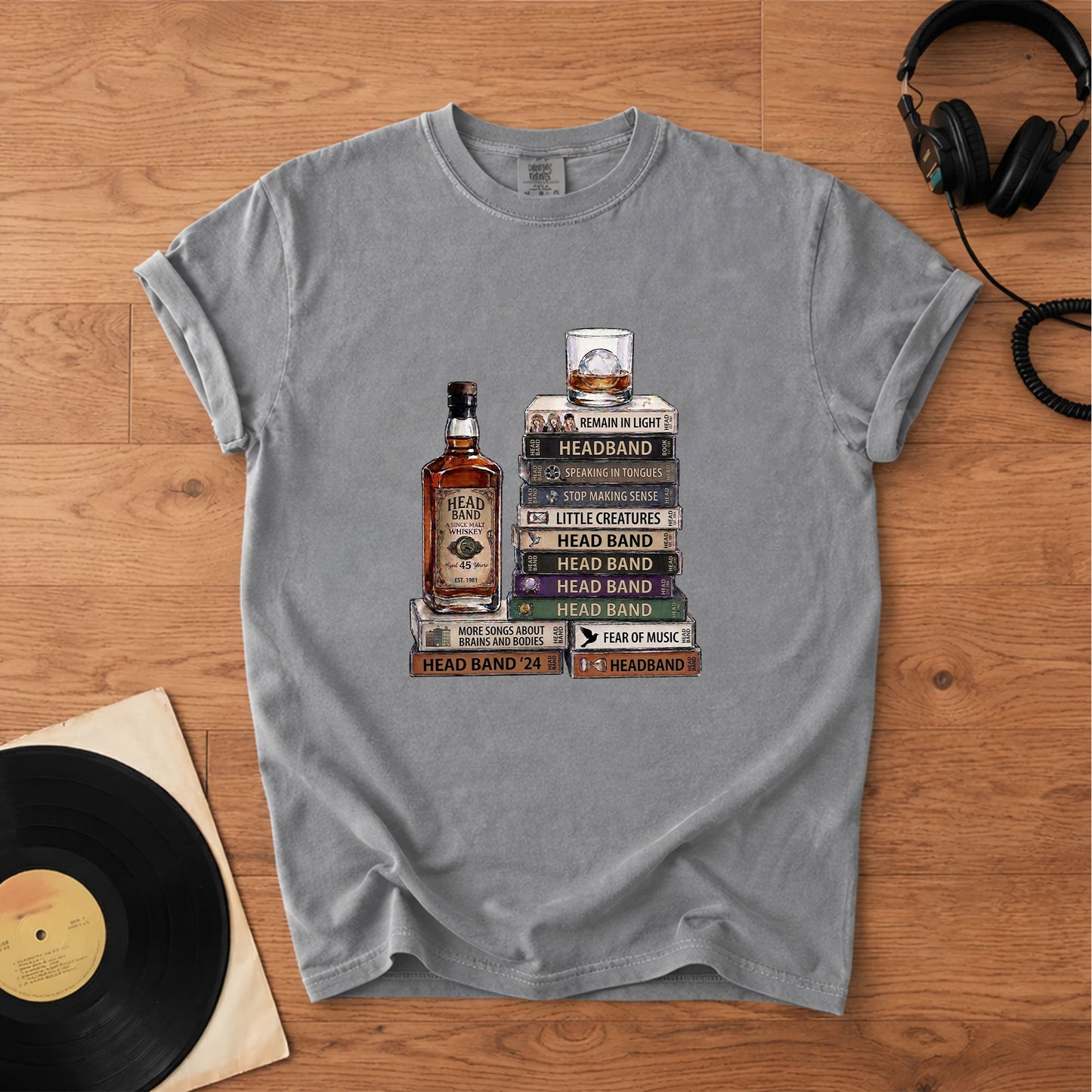 Talking Heads Cassette Album Collection T-Shirt – Retro Music Talking Heads Merch Tee