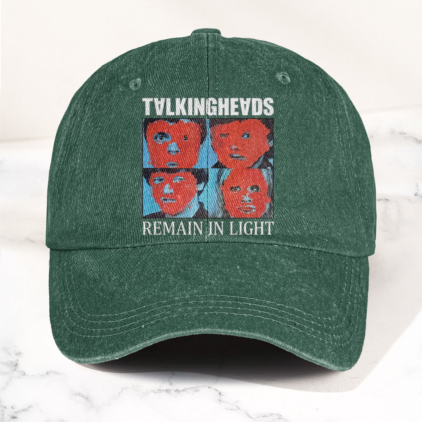 Talking Heads Remain in Light Punk Rock Denim Cap – Retro Music Fan Concert Cap Gift For Dad Father's Day (With Box)
