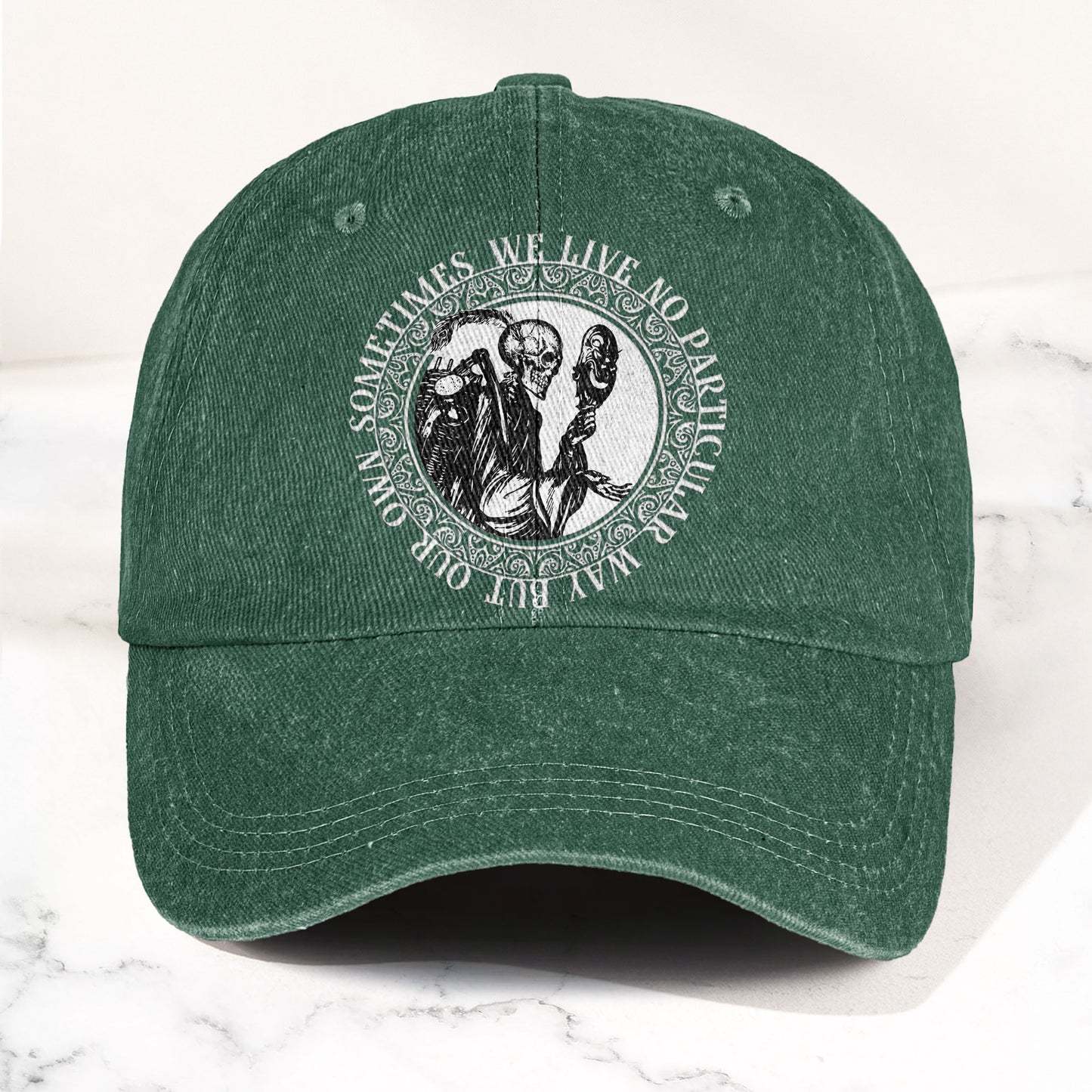 Grateful Dead Eyes of the World Music Merch Denim Cap – Retro Vintage Dad Cap Gift For Dad (With Box)