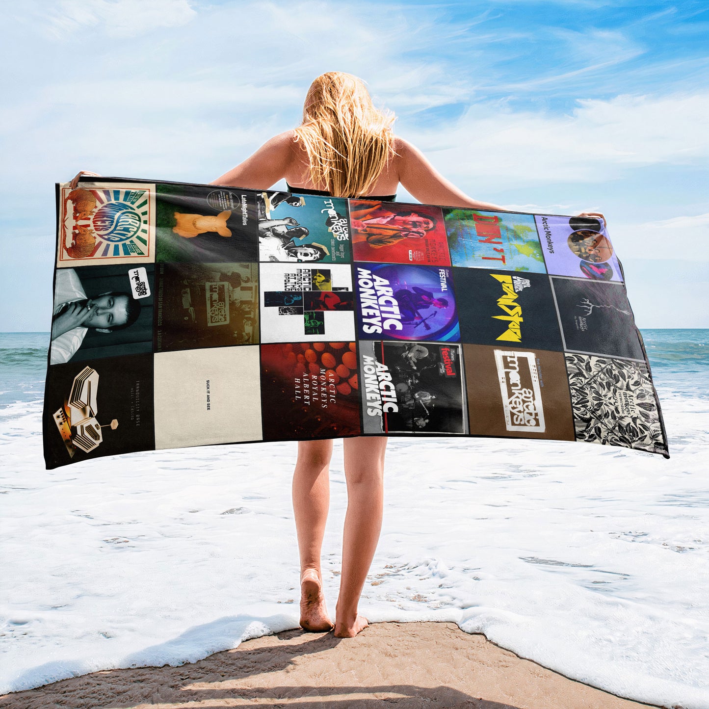 Arctic Monkeys Beach Towel – Album Cover Collage Classic Rock Towel