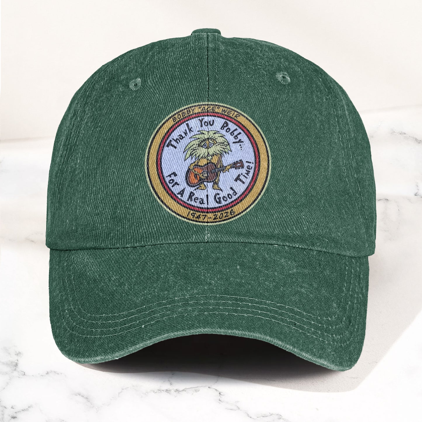 Bobby "Ace" Weir Denim Cap – Retro Bob Weir Tribute Merch Hat Gift For Dad (With Box)