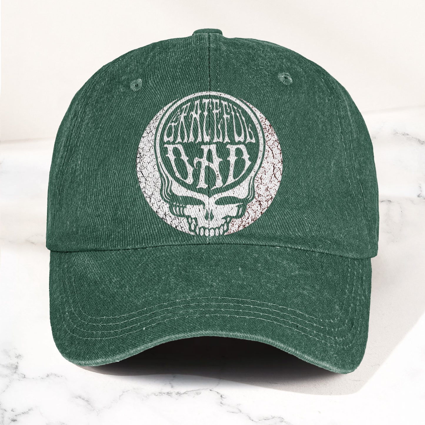 Grateful Dead Hat Steal Your Face Skull Denim Cap – Retro Vintage Dad Cap Gift For Dad (With Box)