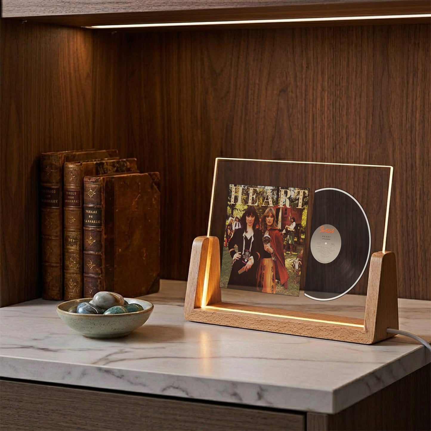 Heart Little Queen Iconic Album Acrylic Light – Classic Rock Vinyl LED Display