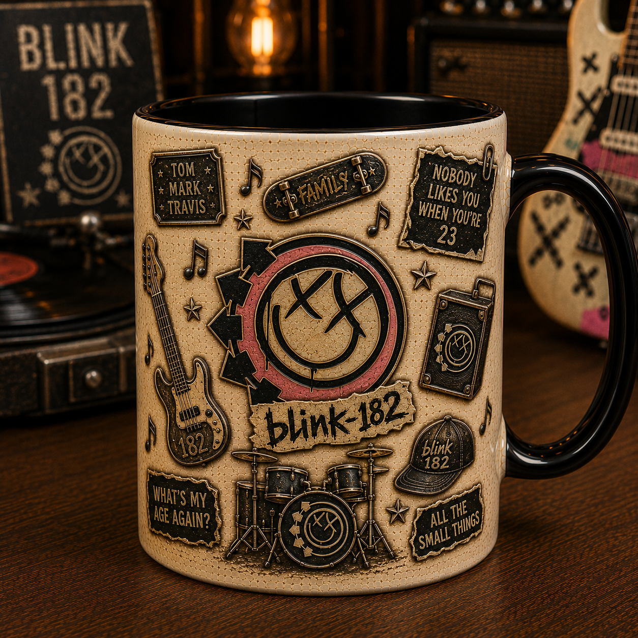 Blink-182 Mug – I Miss You & Feeling This Coffee Cup, Pop Punk Gift for Blink-182 Fans