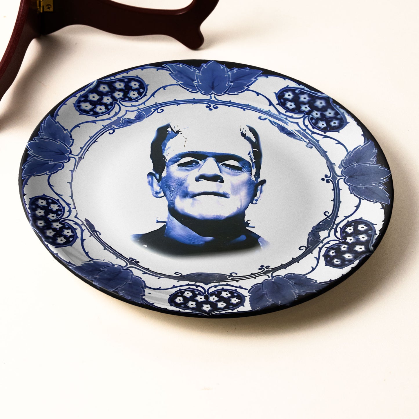 Frankenstein Decorative Ceramic Plate – Gothic Horror Collectible