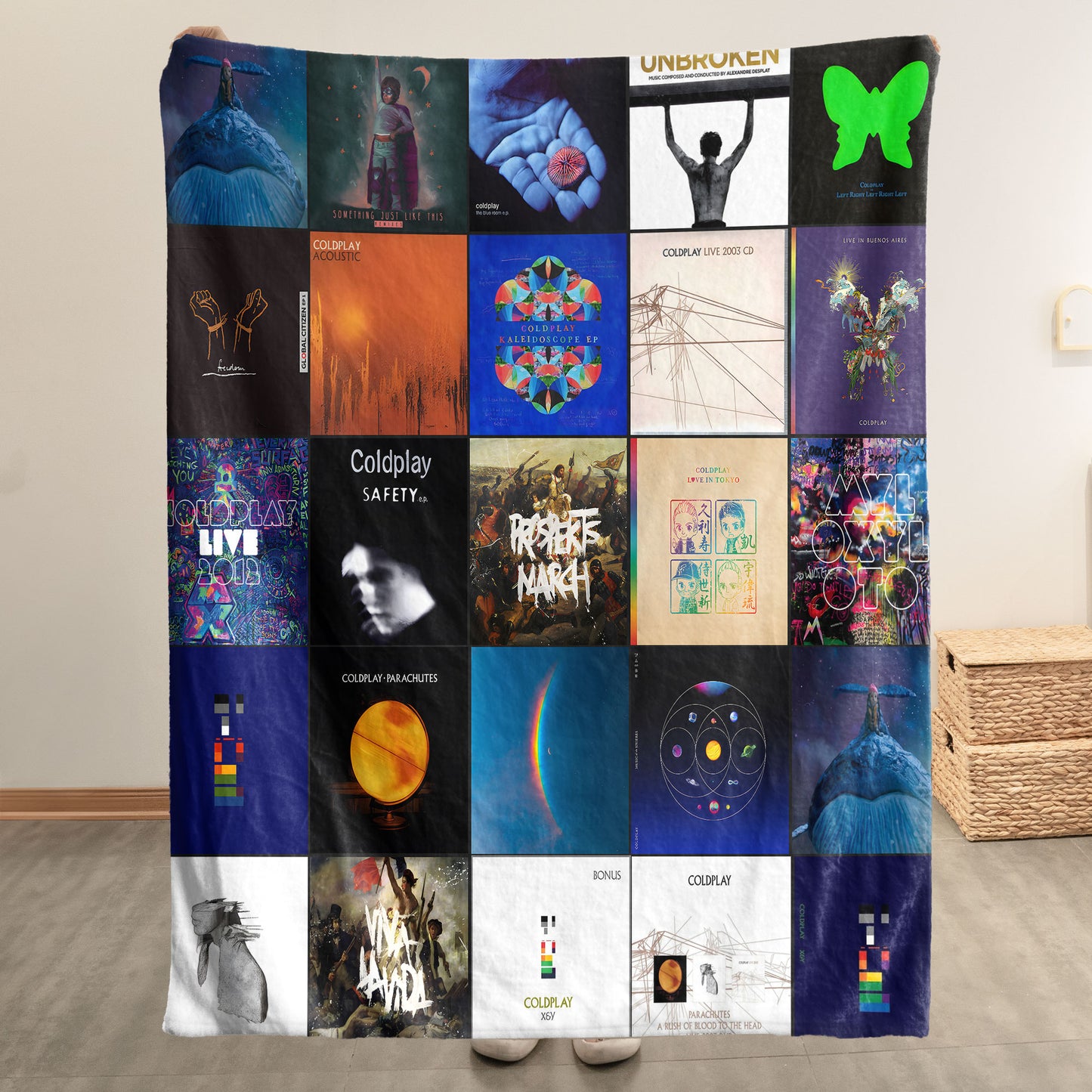 Coldplay Sherpa Blanket – A Colorful, Dreamlike Tribute for True Fans