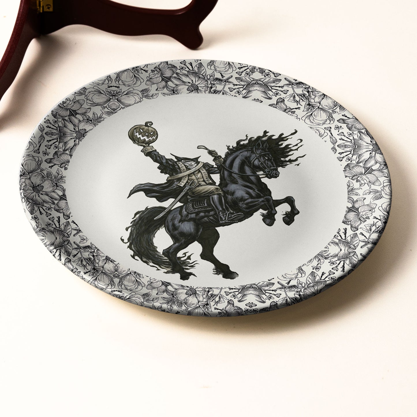 Headless Horseman Horror Ceramic Plate